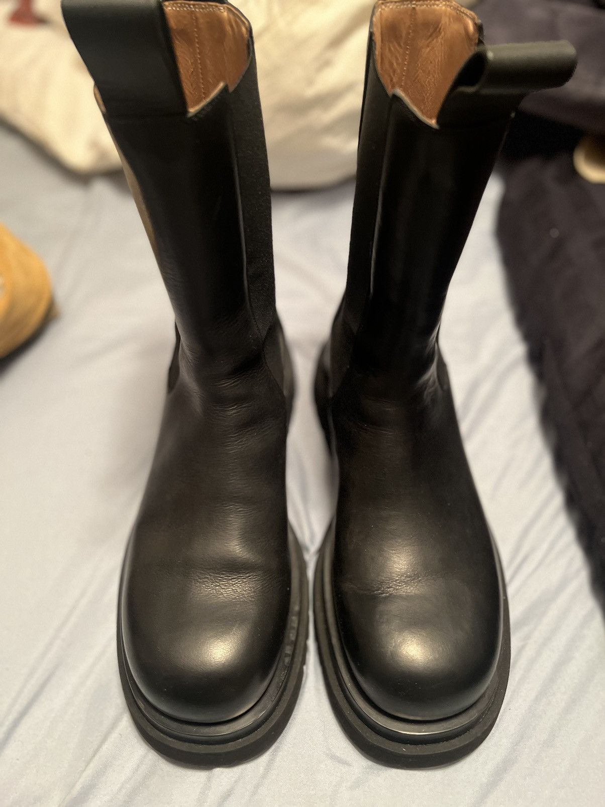 image of Bottega Veneta Lug Boots Size 42 Black, Men's