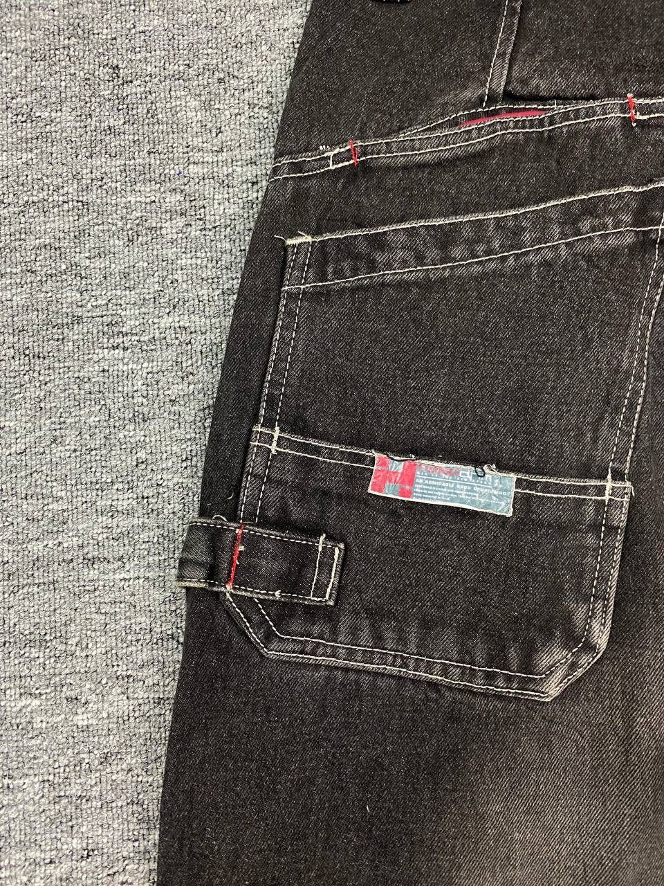 Hobo × Japanese Brand × Vintage Vintage Hobo Jeans Baggy Faded Wash Cargo Pant Black Denim Size US 35 - 8 Thumbnail