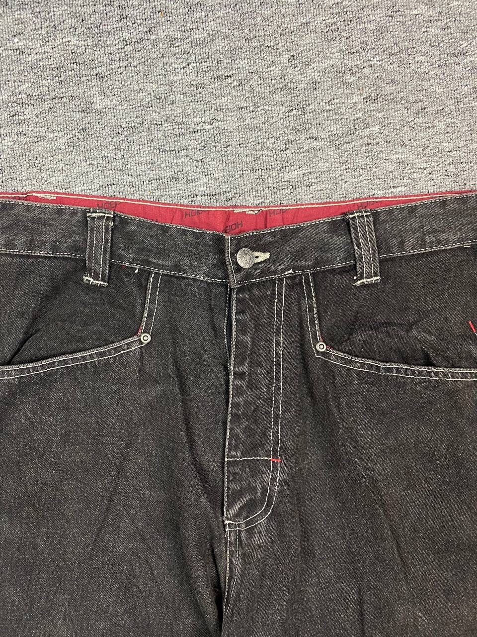 Hobo × Japanese Brand × Vintage Vintage Hobo Jeans Baggy Faded Wash Cargo Pant Black Denim Size US 35 - 3 Thumbnail