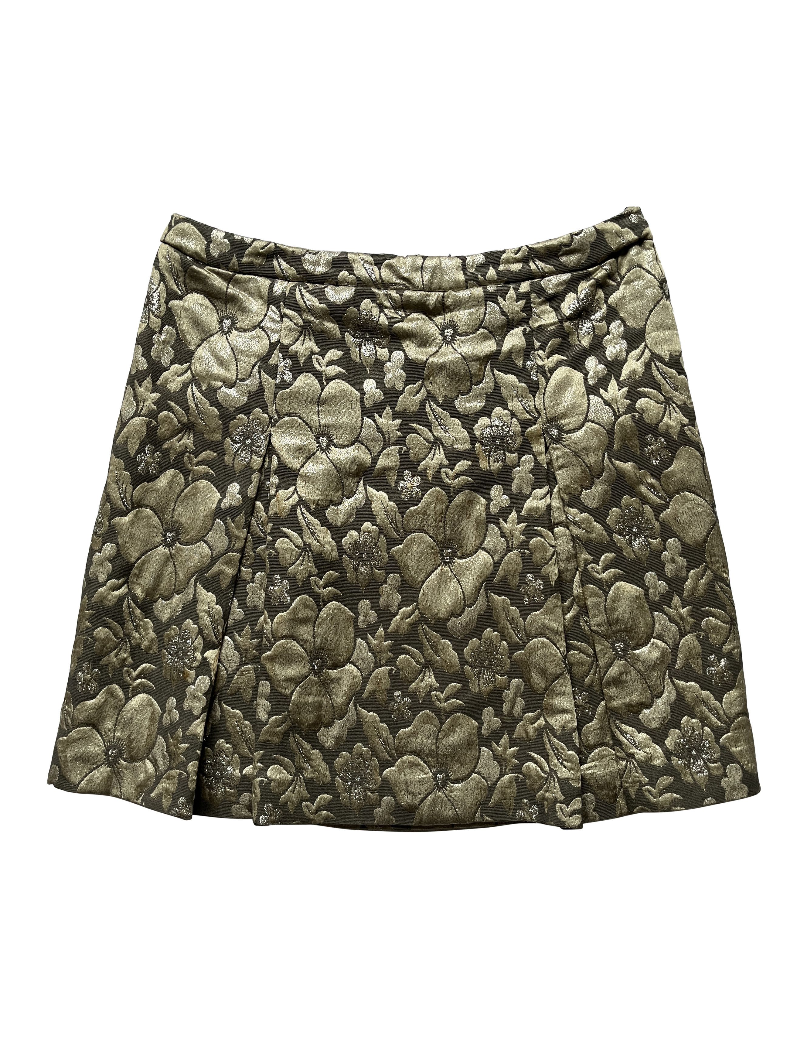 Miu Miu ⚡️QUICK SALE⚡️2001-04 Miu Miu Gold Patterned Skirt Size 32" / US 10 / IT 46 - 1 Thumbnail