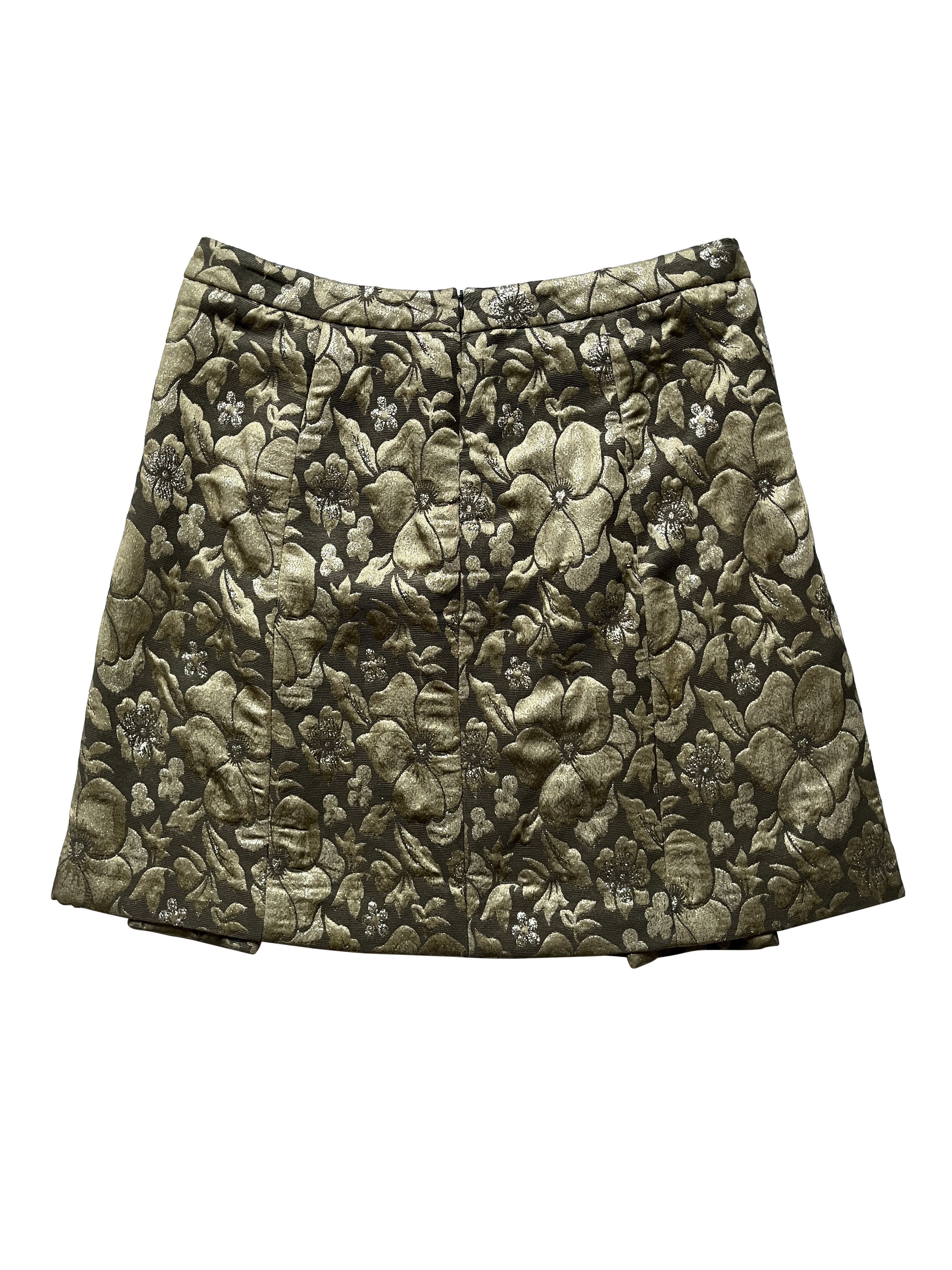 Miu Miu ⚡️QUICK SALE⚡️2001-04 Miu Miu Gold Patterned Skirt Size 32" / US 10 / IT 46 - 2 Thumbnail
