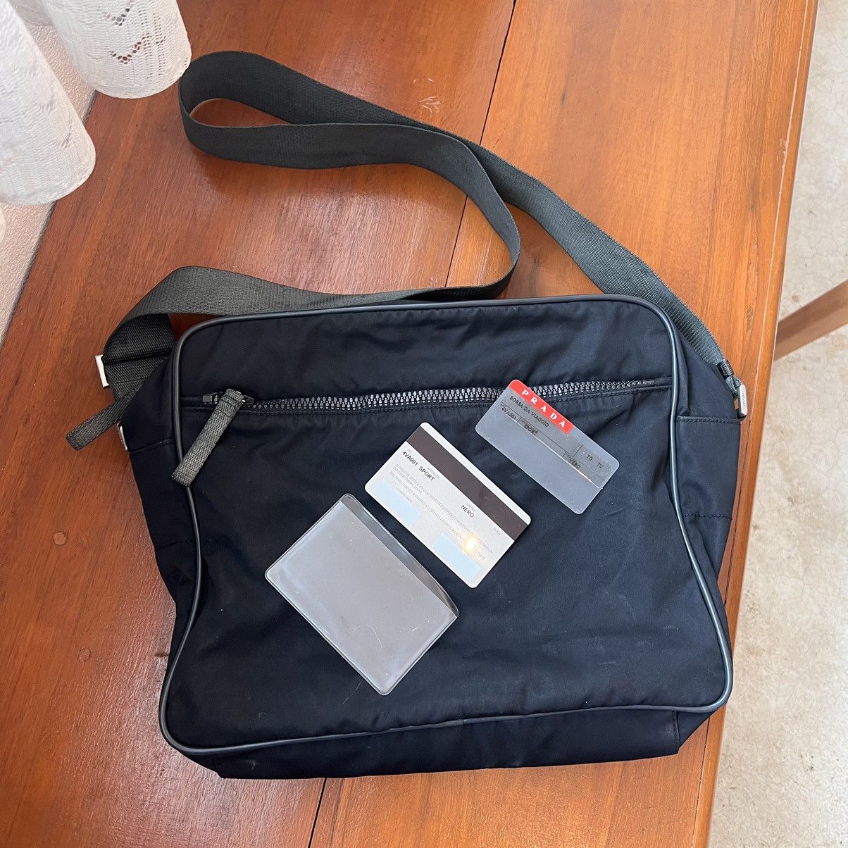 image of 1999 Prada Sport Crossbody Bag in Black, Men's