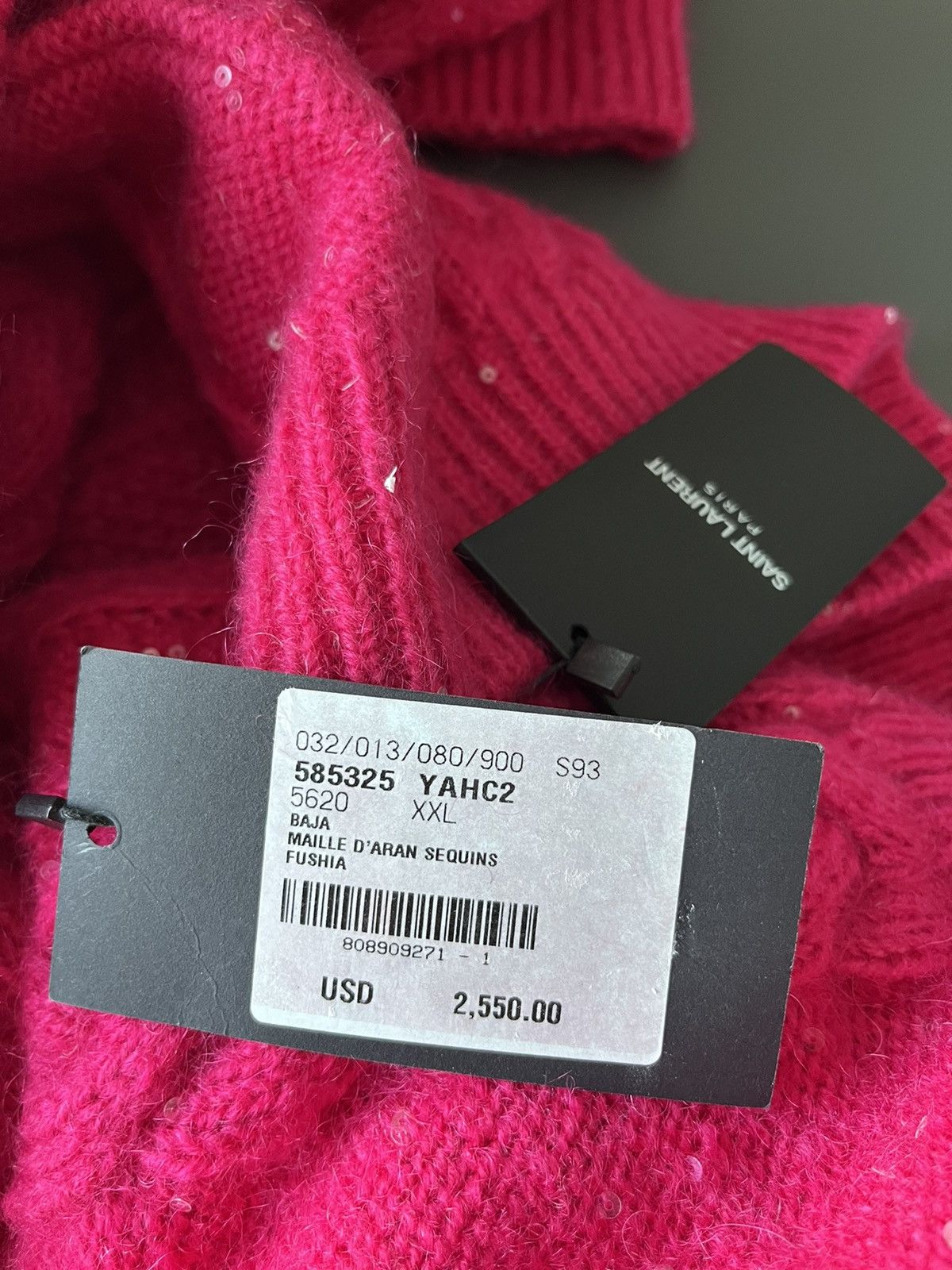 Saint Laurent Paris $2,800 Value Super Runway Brand New Cashmere Mohair Sweater Size US XL / EU 56 / 4 - 4 Thumbnail