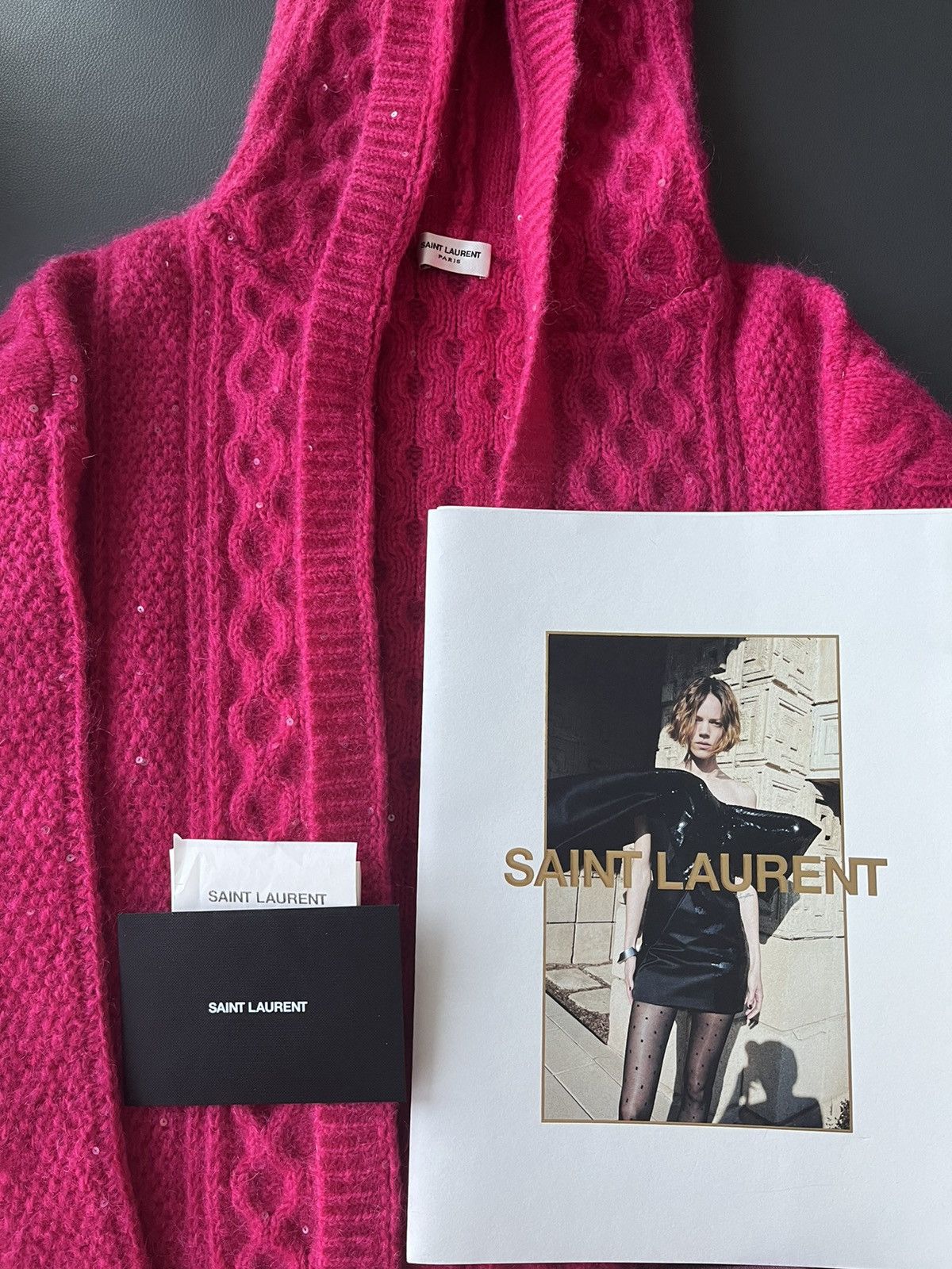 Saint Laurent Paris $2,800 Value Super Runway Brand New Cashmere Mohair Sweater Size US XL / EU 56 / 4 - 15 Thumbnail
