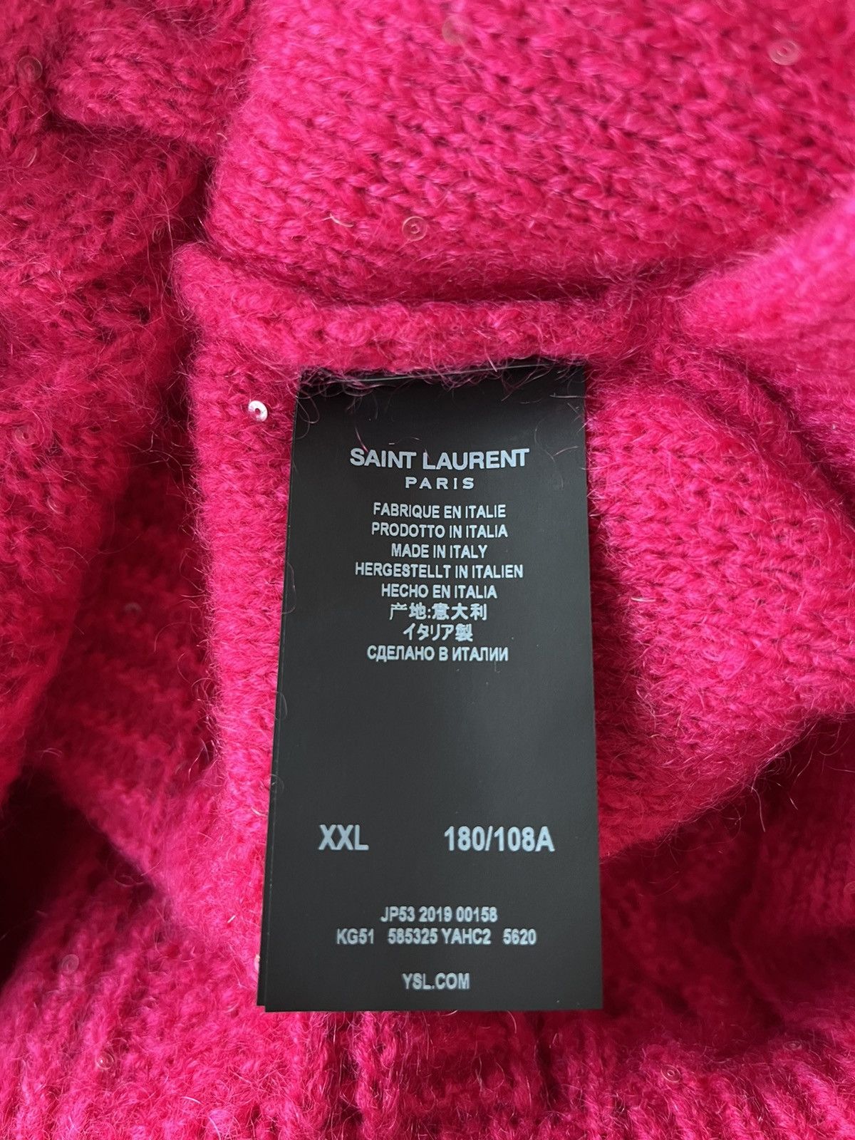 Saint Laurent Paris $2,800 Value Super Runway Brand New Cashmere Mohair Sweater Size US XL / EU 56 / 4 - 9 Thumbnail