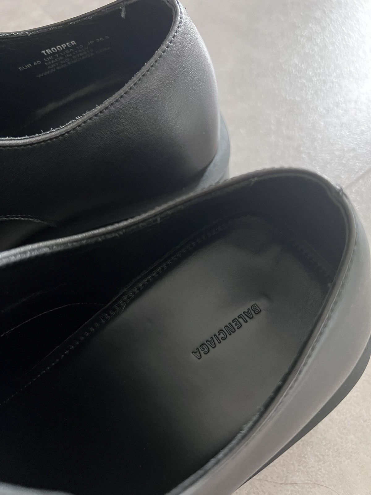 Balenciaga Trooper Derby Shoes (40) | Grailed