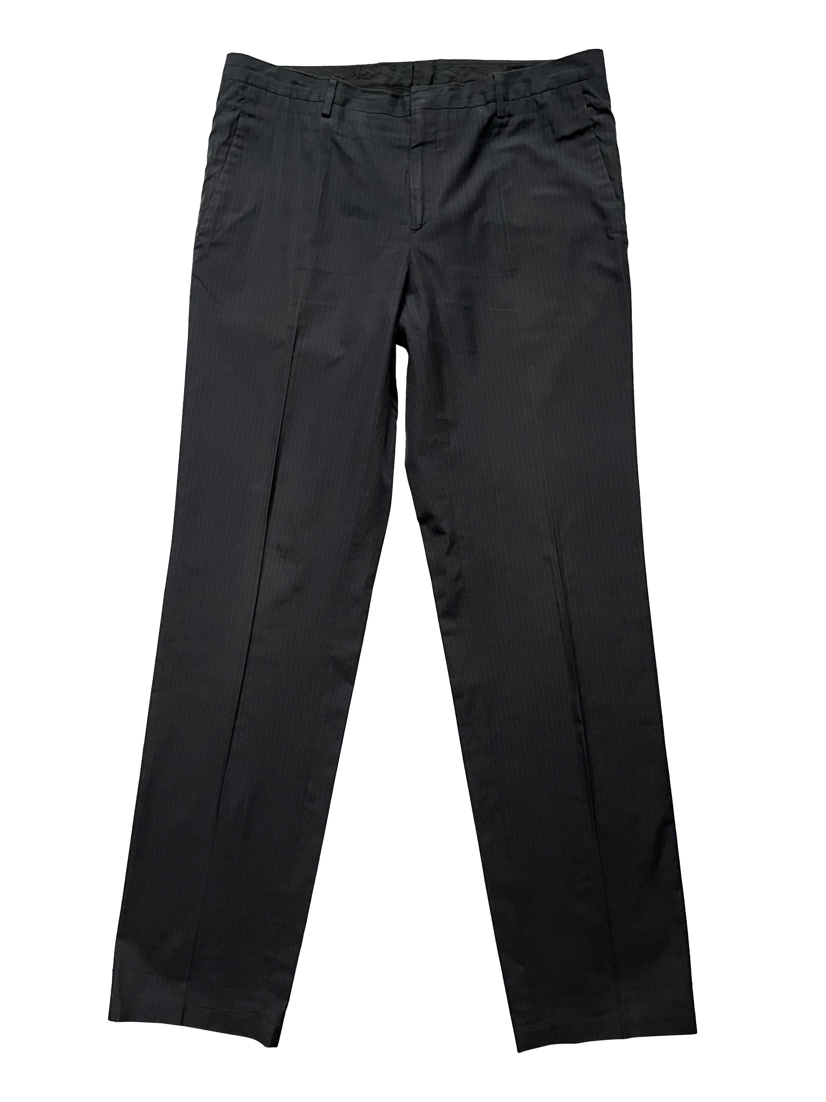 Pre-owned Miu Miu 2006  Navy Pinstripe Pants Trousers In Blue