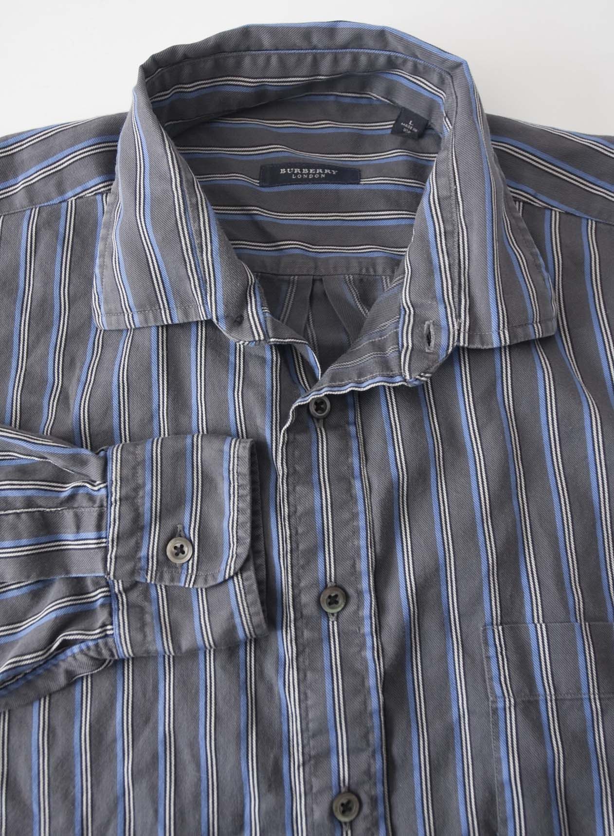 Burberry Burberry London Shirt Flannel Made in USA Gray Size L /XL Size US L / EU 52-54 / 3 - 4 Thumbnail
