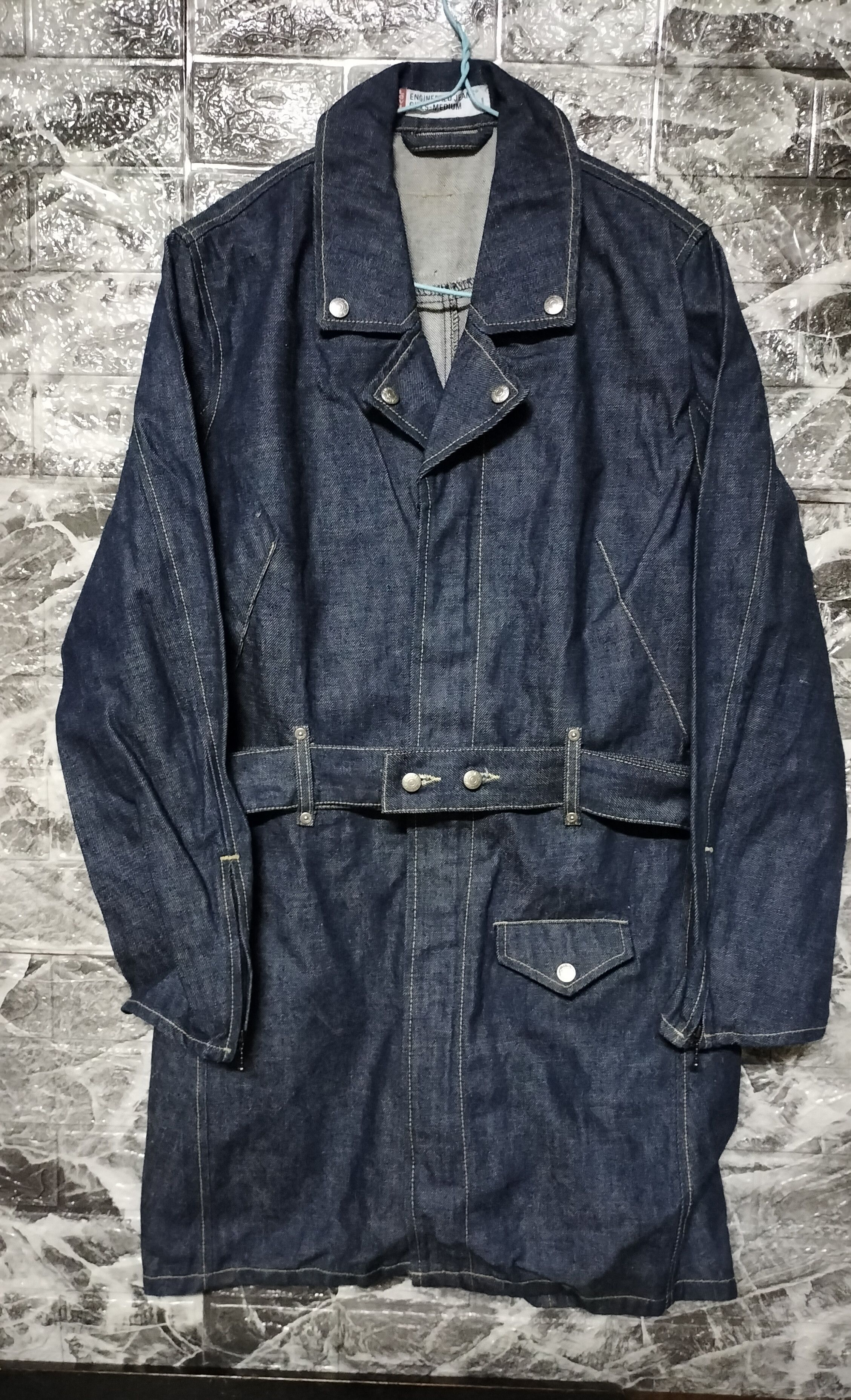 Vintage Levis Engineered Jeans Denim Trench Jacket RARE