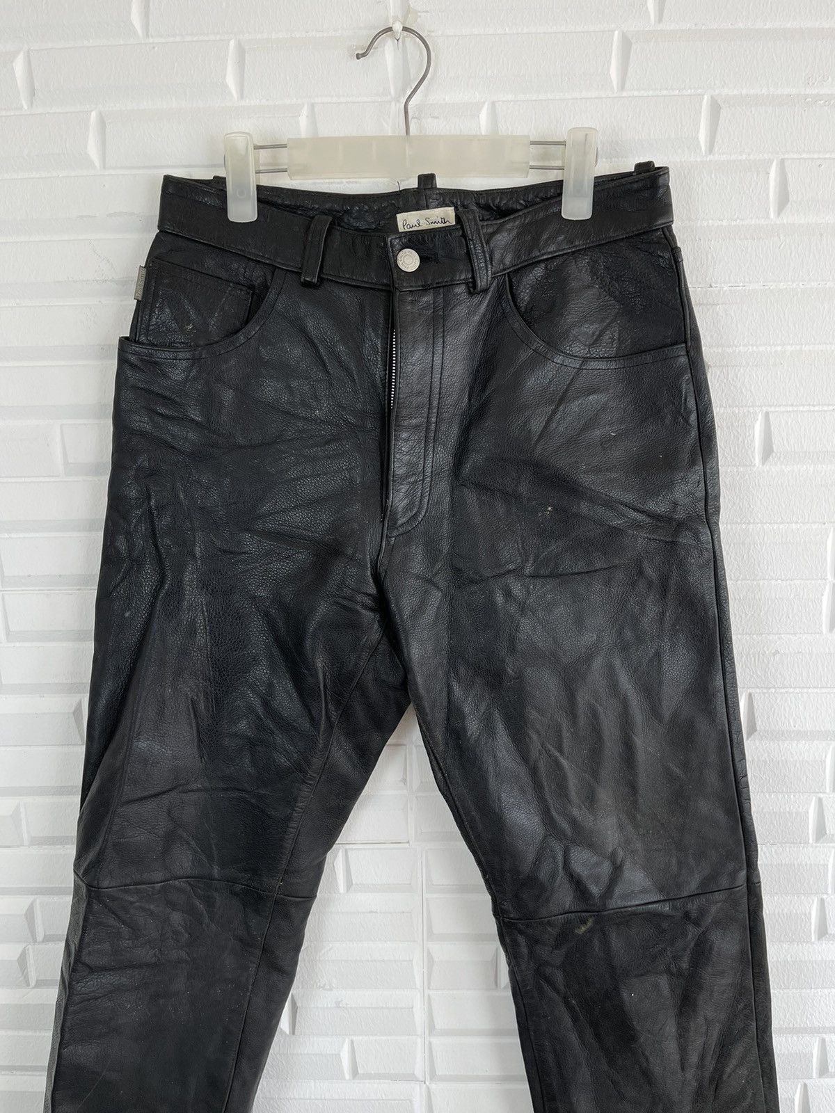 Paul Smith ✅WINTER SALE🔥 Black Cowhide Leather Paul Smith Pants Size US 29 - 2 Thumbnail