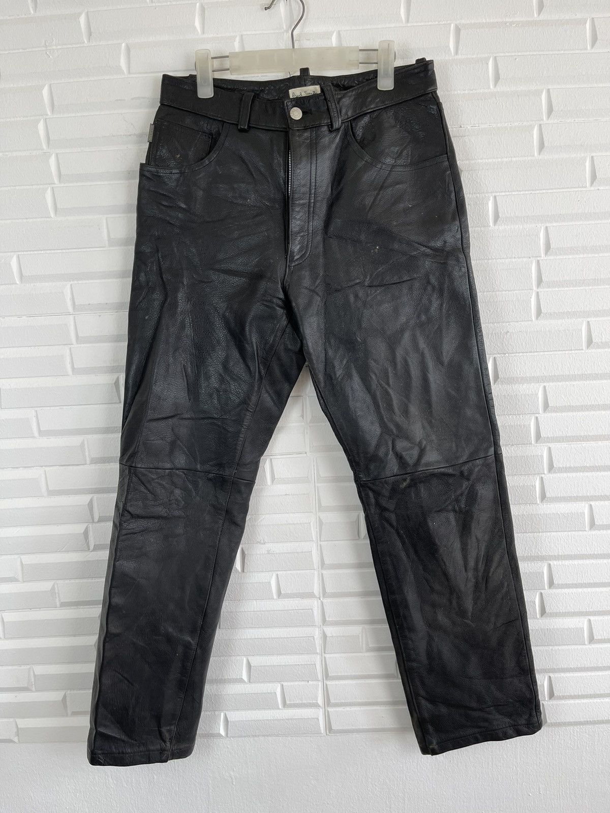 Paul Smith ✅WINTER SALE🔥 Black Cowhide Leather Paul Smith Pants Size US 29 - 8 Thumbnail