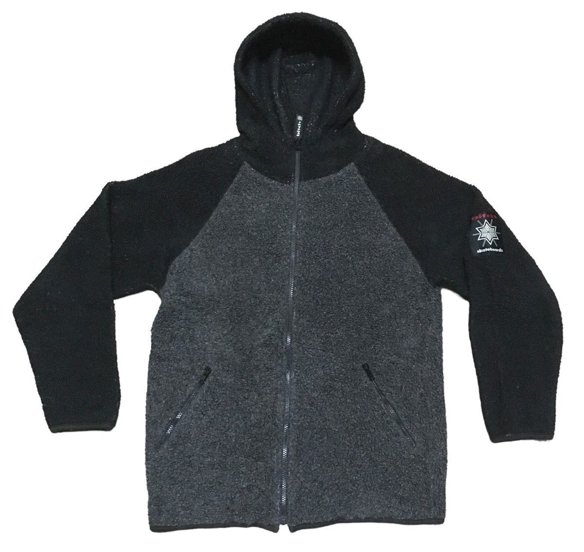 Vintage Rare Vintage Brand Bitch Skateboard Fleece Hoodie 1990s Size US M / EU 48-50 / 2 - 1 Thumbnail