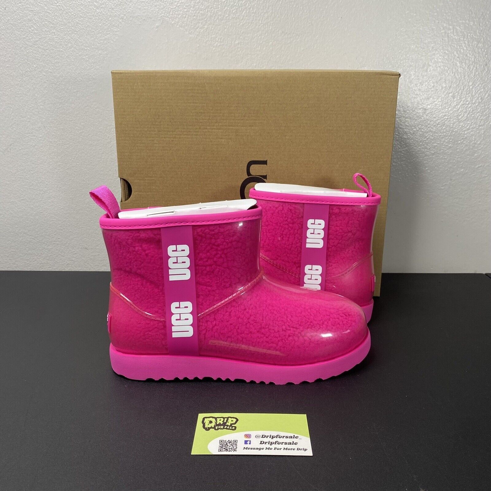 UGG Classic Clear Mini II Boot - Rock Rose KIDS SIZE online 1