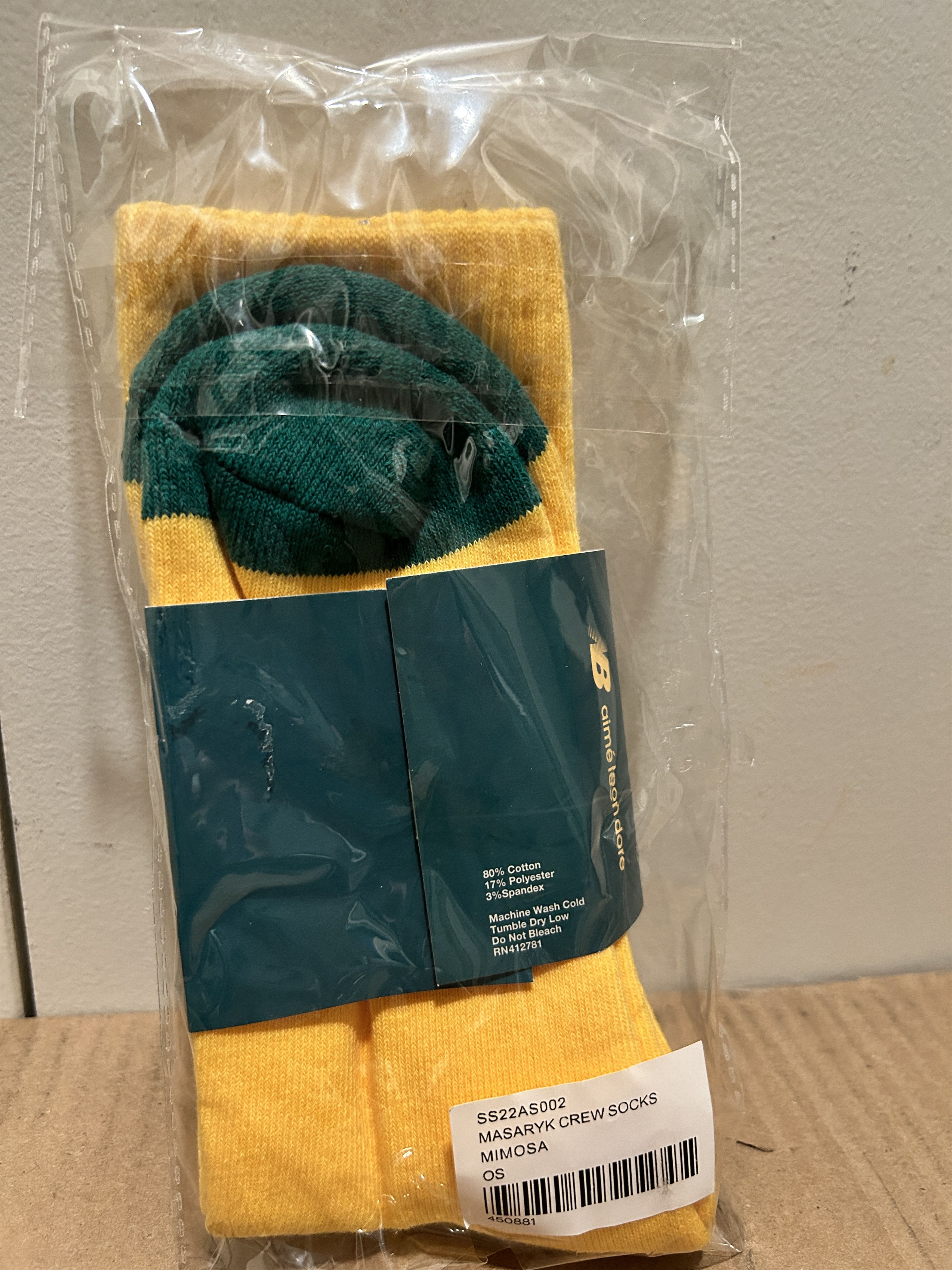 Aime Leon Dore × New Balance aime leon dore / New Balance SONNY League Crew Sock- yellow Size ONE SIZE - 2 Thumbnail