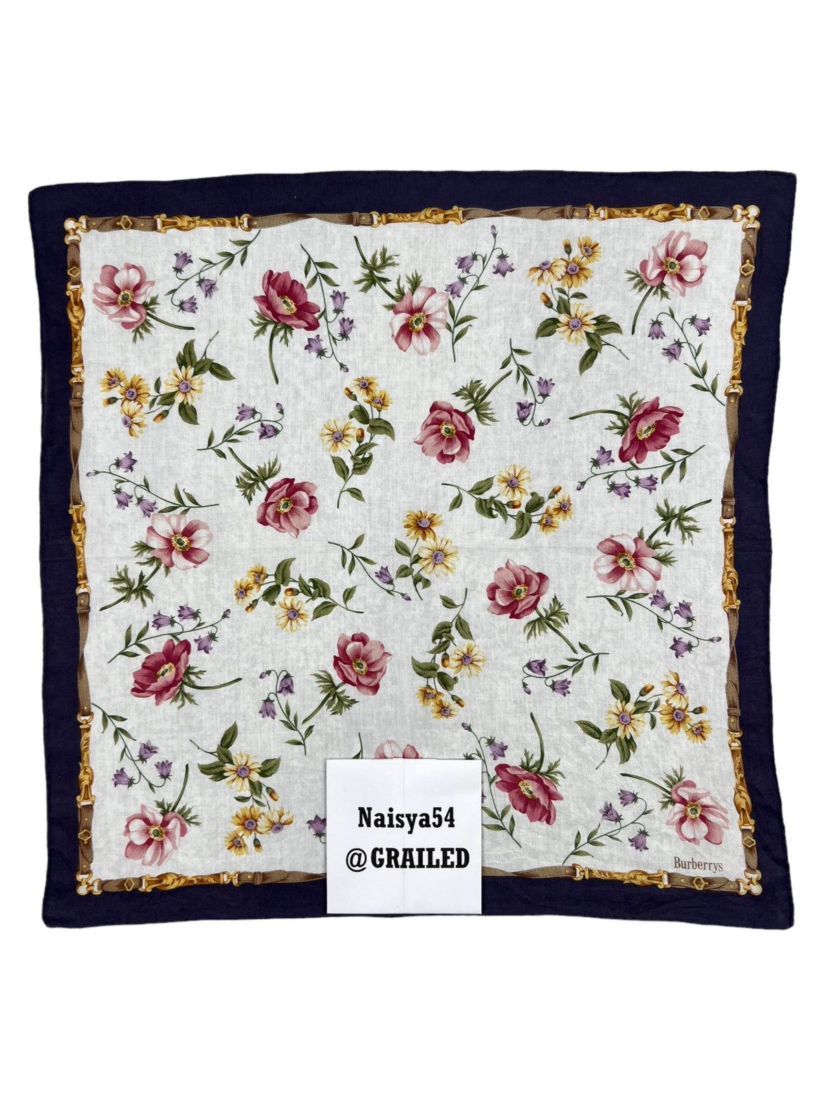 Burberry Burberry Handkerchief Neckerchief Bandana Pocketsquare Size ONE SIZE - 6 Thumbnail
