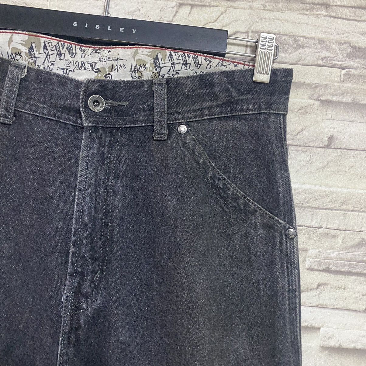 Levi's Levis Black Denim Carpenter Pants Size US 30 / EU 46 - 8 Thumbnail