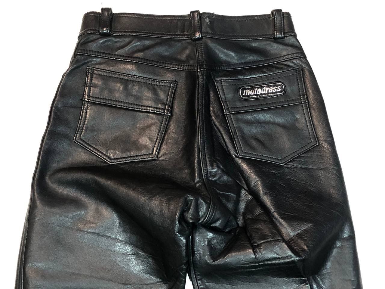 Other MotoDress Vintage Biker Leather Pants Black Size US 28 / EU 44 - 6 Thumbnail