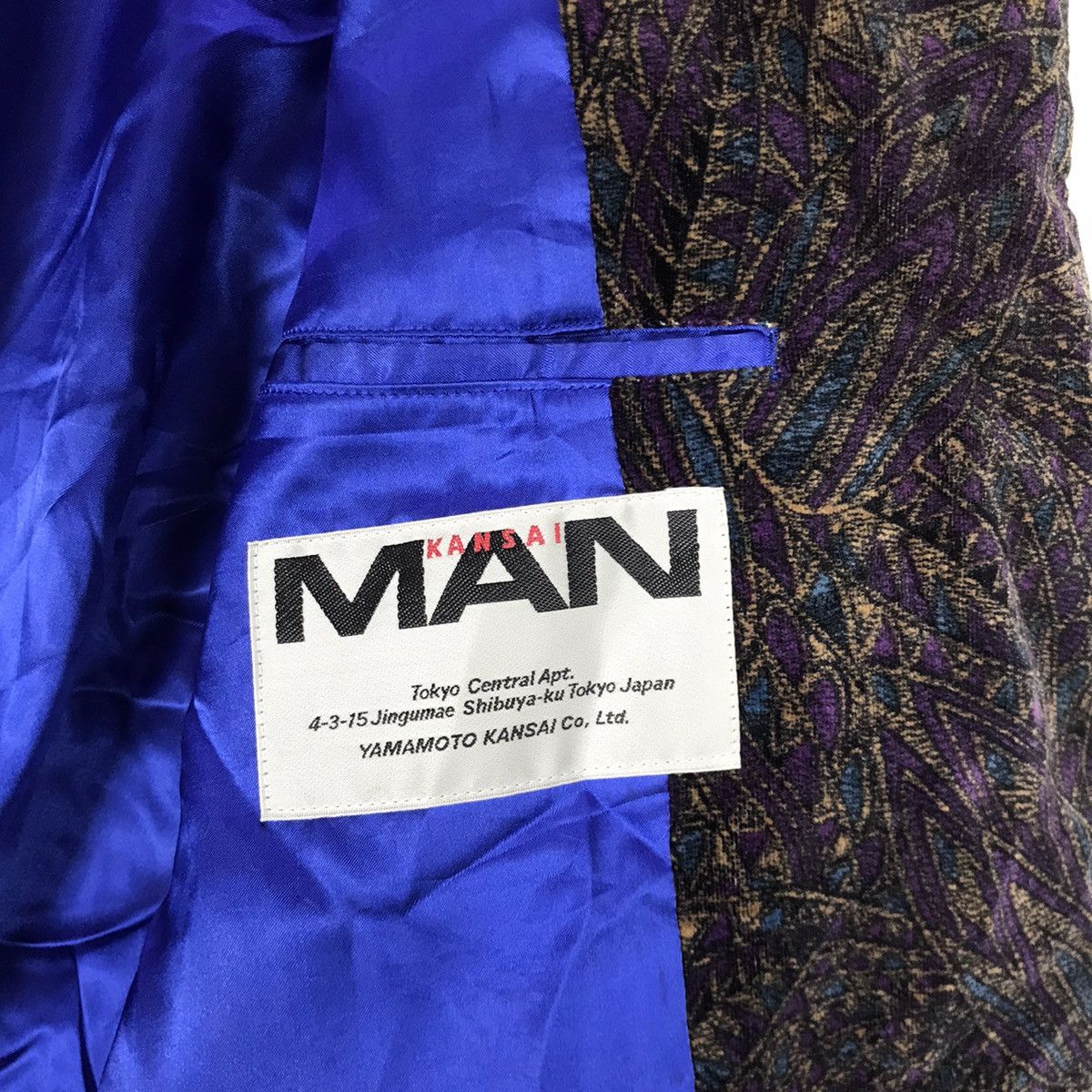 Kansai Yamamoto 🔥90s Kansai Yamamoto Man Art Velvet Cropped Jacket Size US M / EU 48-50 / 2 - 19 Thumbnail