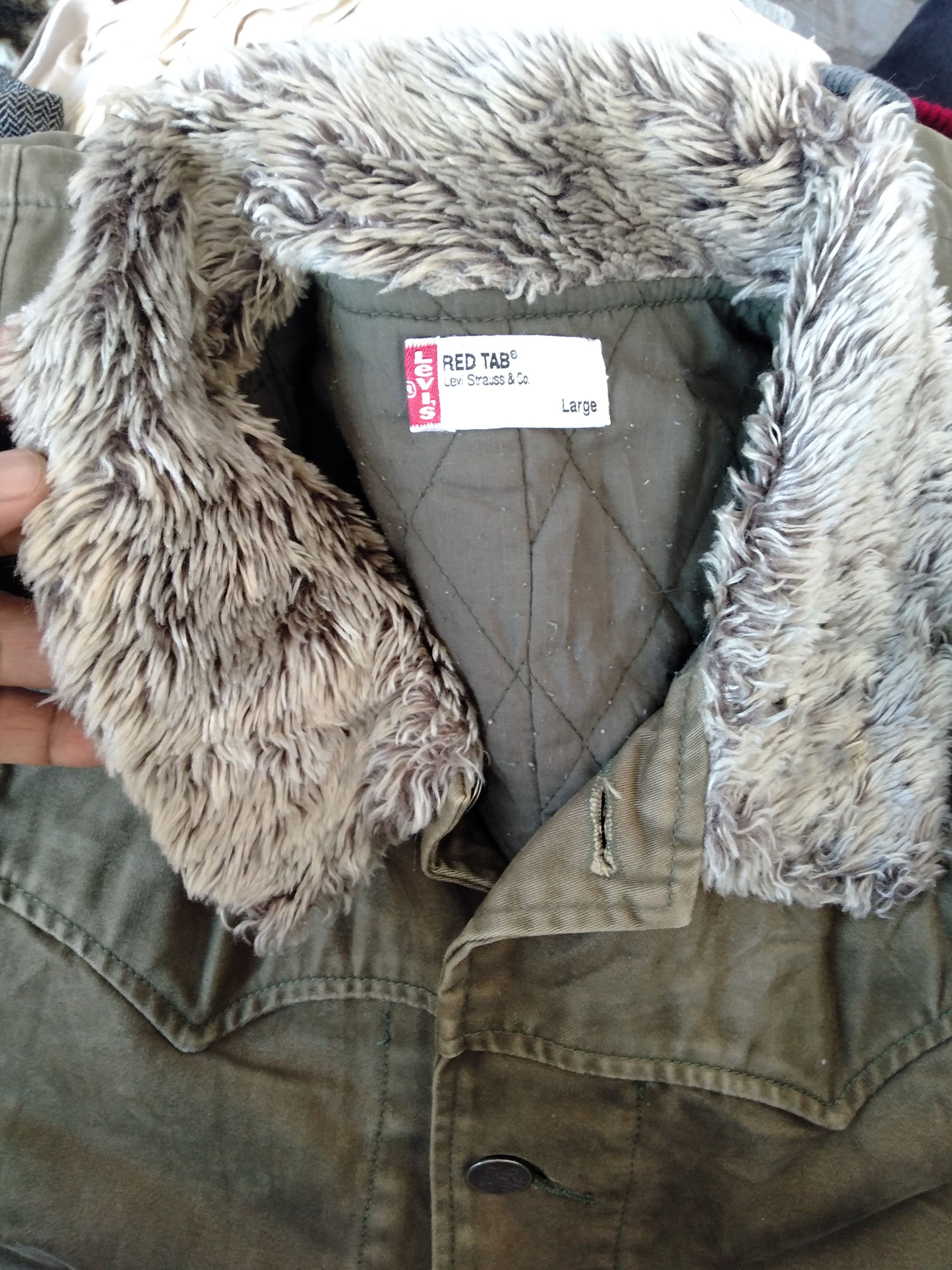 Levi's × Levi's Vintage Clothing Levi's Red Tab Fur Parka Jacket Button Logo Size (L) Size US L / EU 52-54 / 3 - 17 Thumbnail