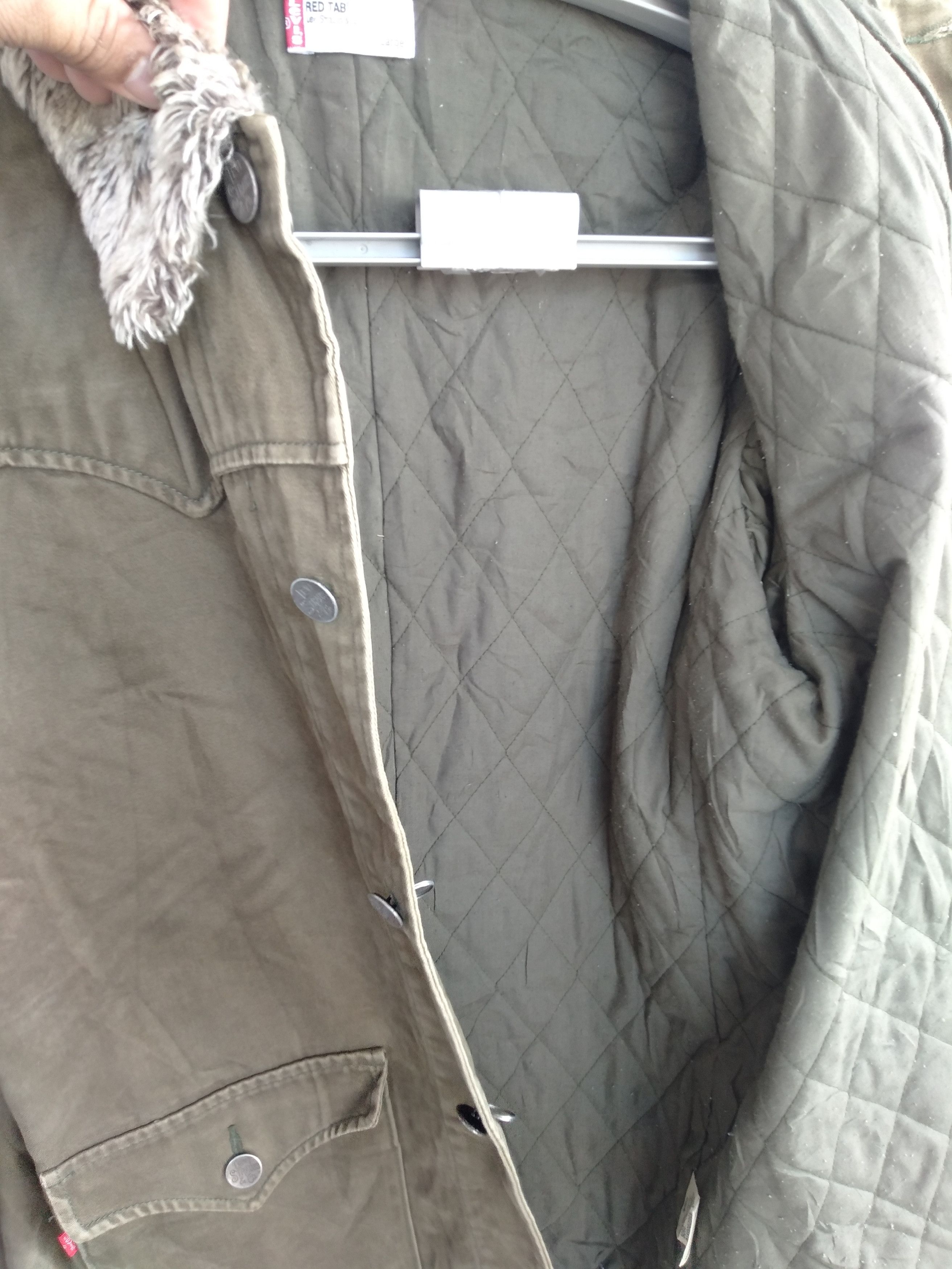 Levi's × Levi's Vintage Clothing Levi's Red Tab Fur Parka Jacket Button Logo Size (L) Size US L / EU 52-54 / 3 - 8 Thumbnail