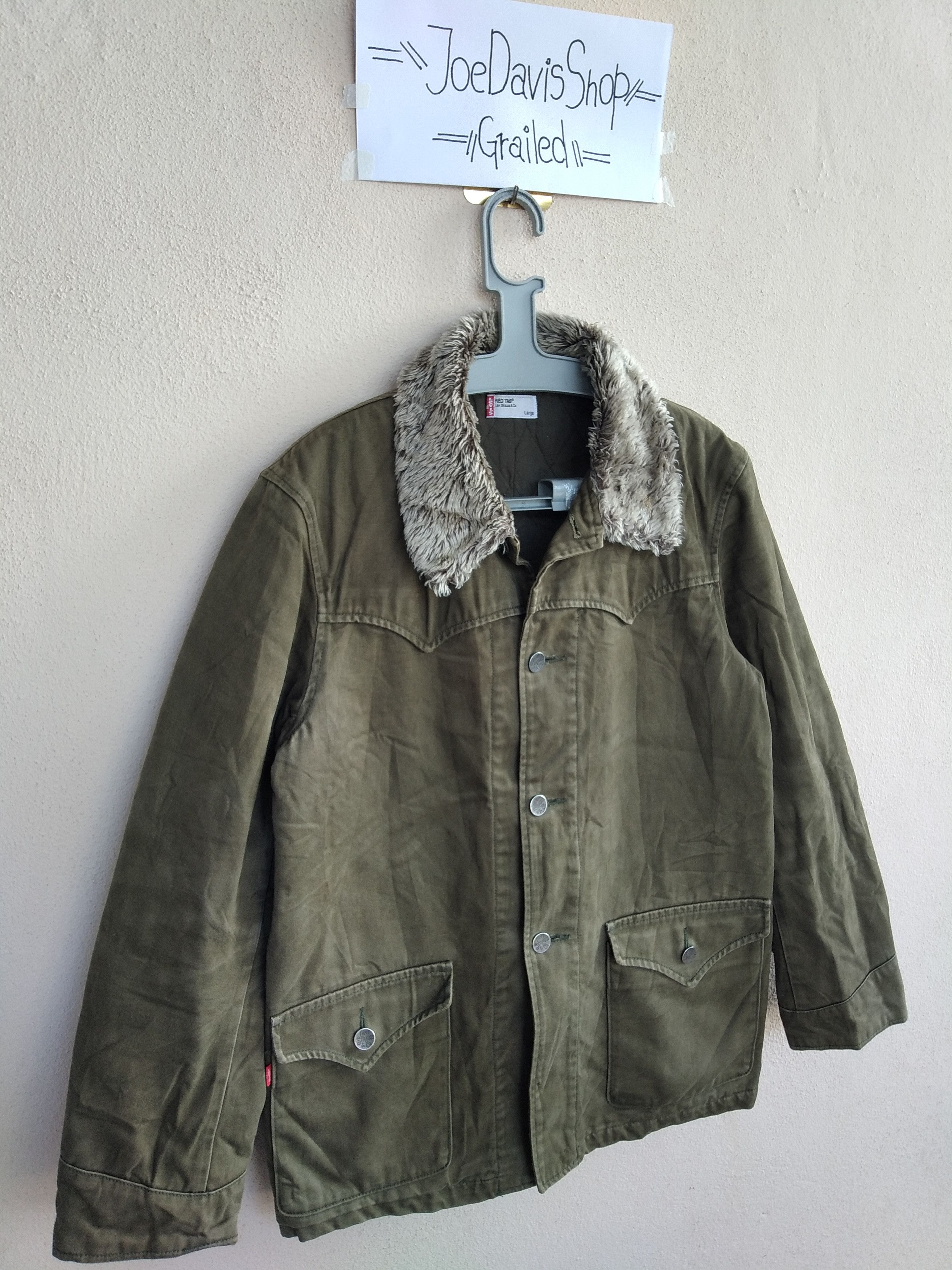 Levi's × Levi's Vintage Clothing Levi's Red Tab Fur Parka Jacket Button Logo Size (L) Size US L / EU 52-54 / 3 - 15 Thumbnail