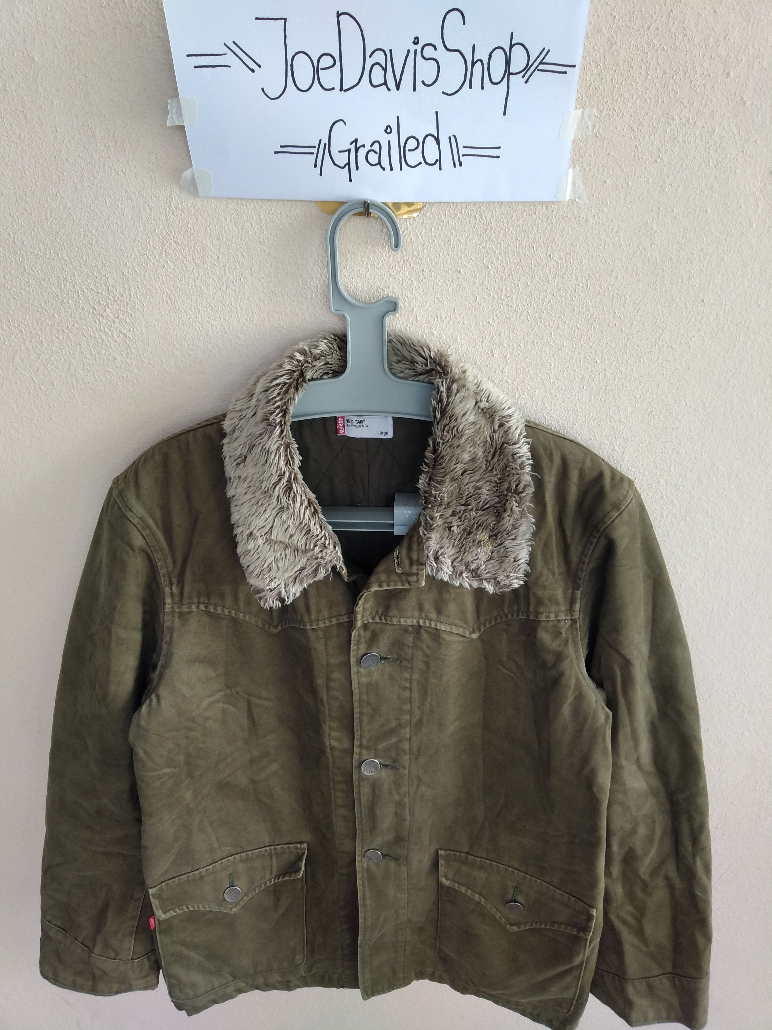 Levi's × Levi's Vintage Clothing Levi's Red Tab Fur Parka Jacket Button Logo Size (L) Size US L / EU 52-54 / 3 - 11 Thumbnail
