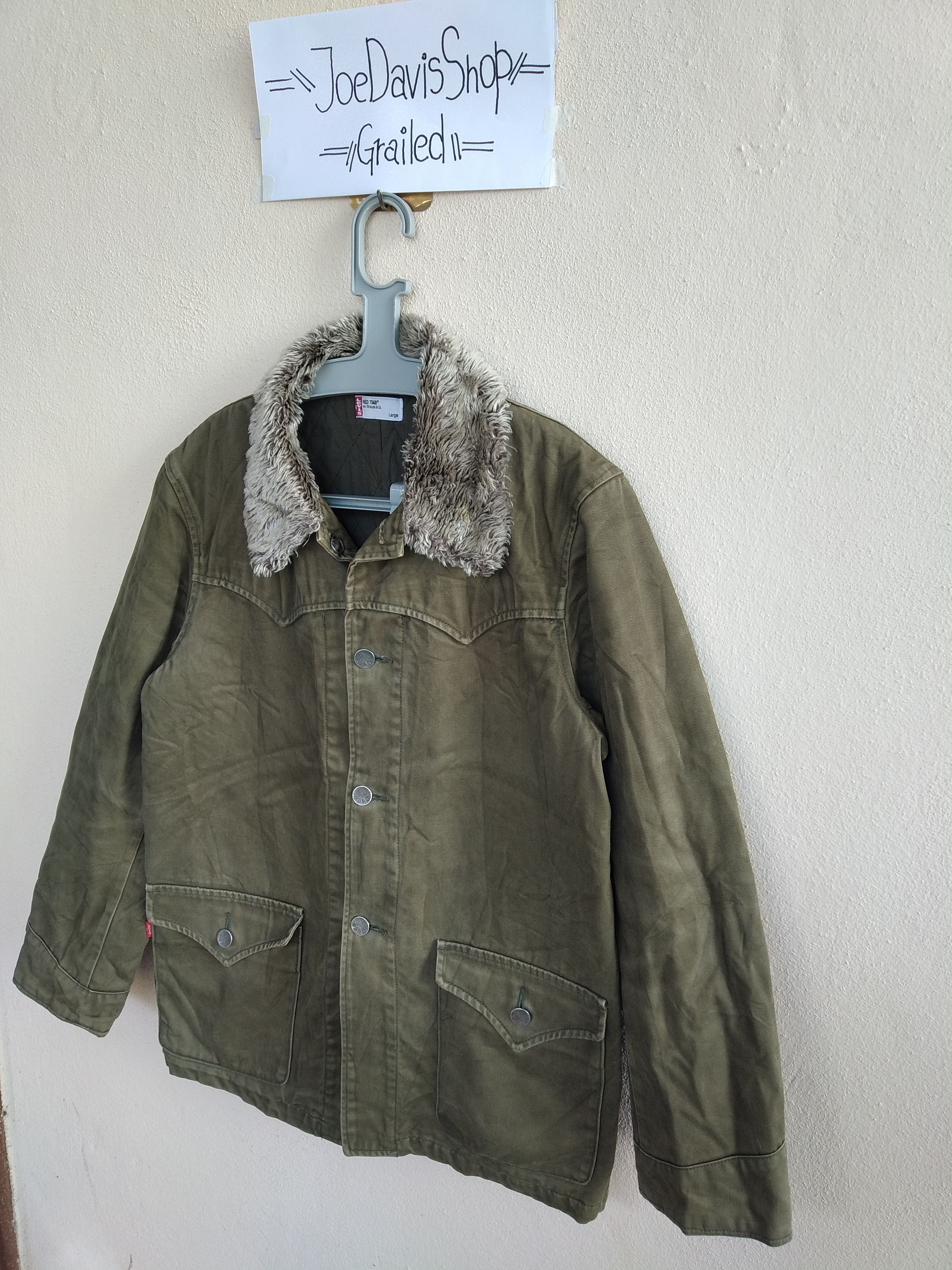 Levi's × Levi's Vintage Clothing Levi's Red Tab Fur Parka Jacket Button Logo Size (L) Size US L / EU 52-54 / 3 - 14 Thumbnail
