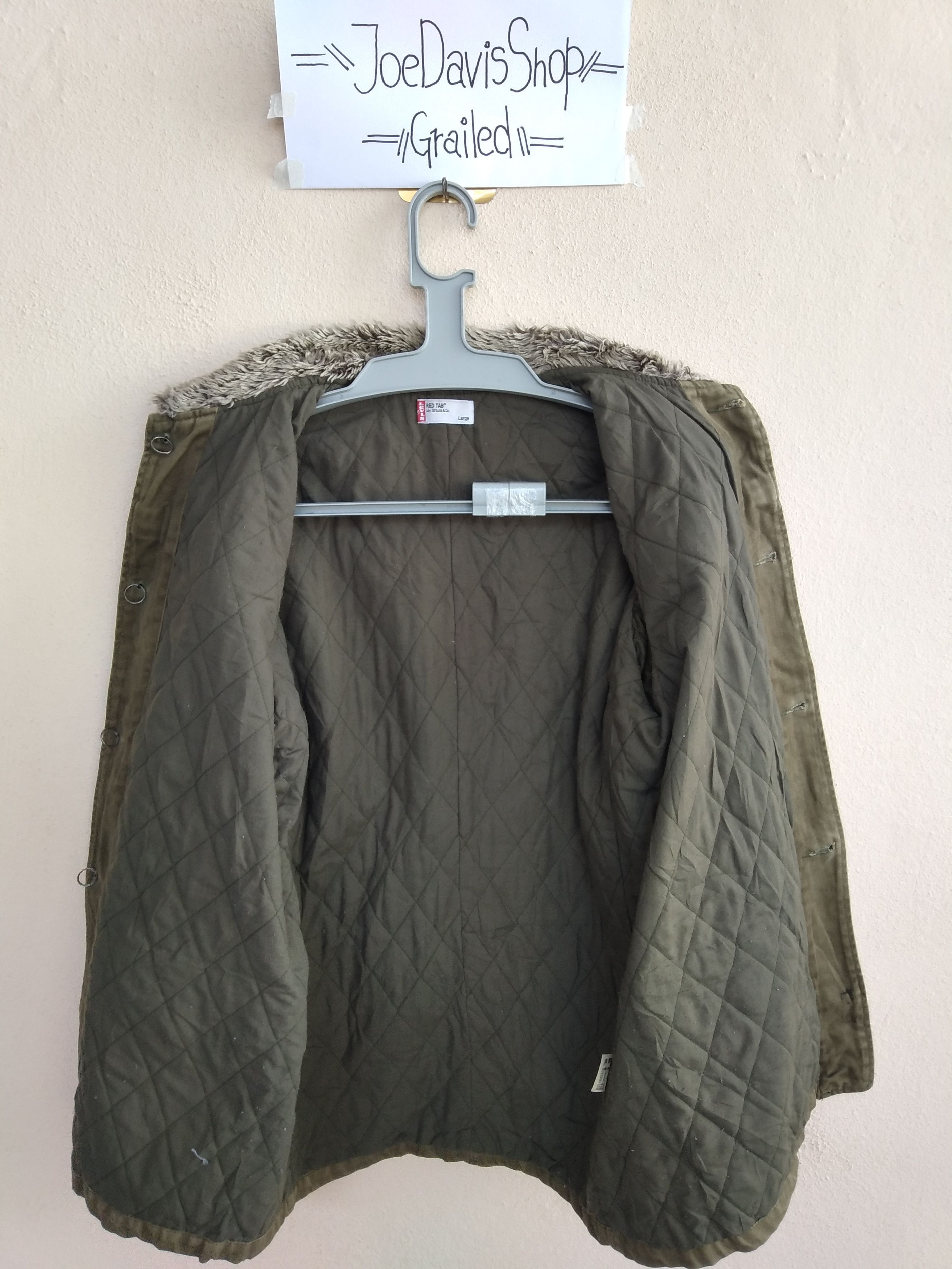 Levi's × Levi's Vintage Clothing Levi's Red Tab Fur Parka Jacket Button Logo Size (L) Size US L / EU 52-54 / 3 - 10 Thumbnail