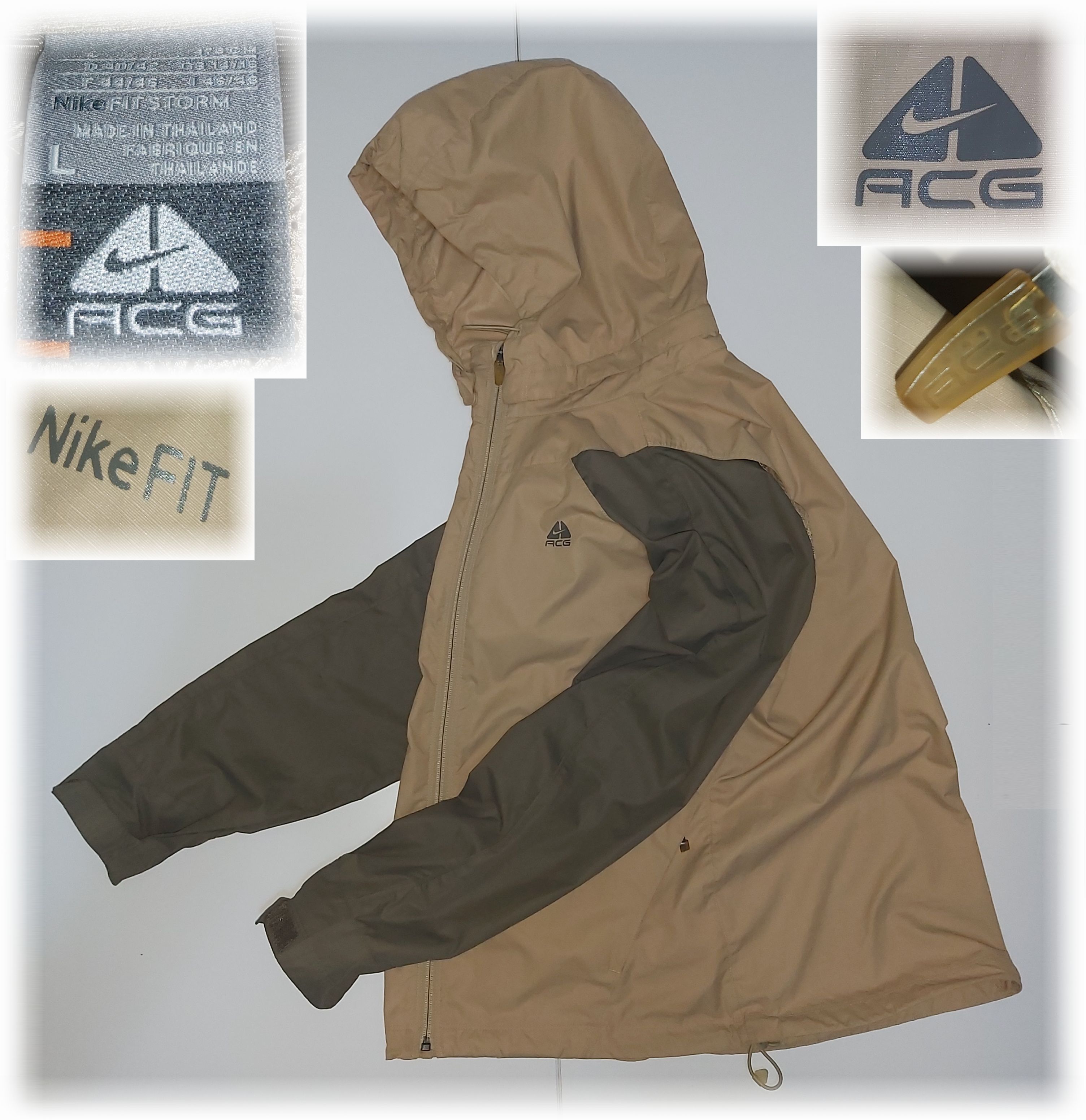 rare y2k vintage nike acg fit storm womens rain jacket