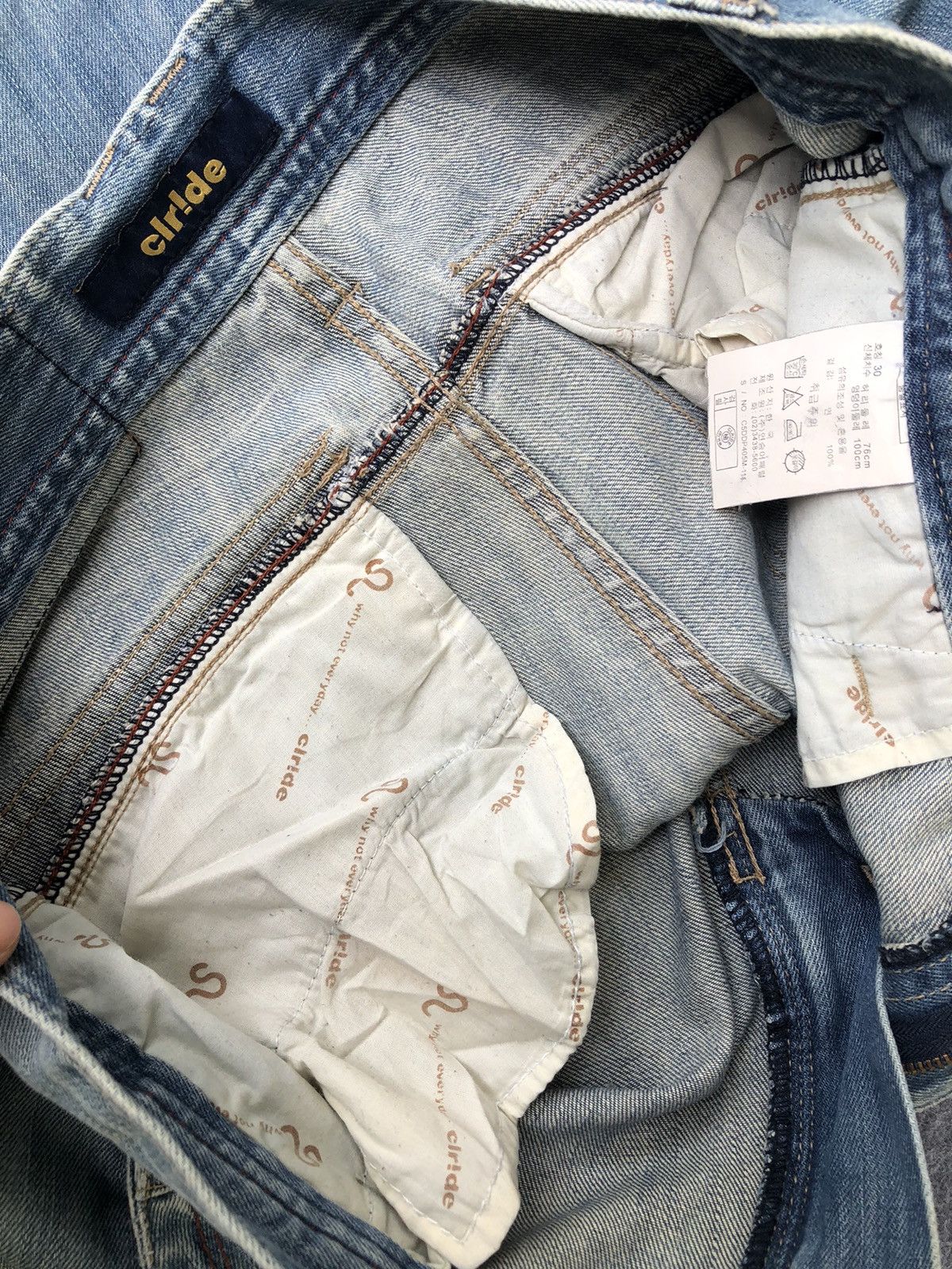 Japanese Brand Rare🔥Japanese Clride Flared Cargo Light Blue Jeans Size US 33 - 11 Thumbnail