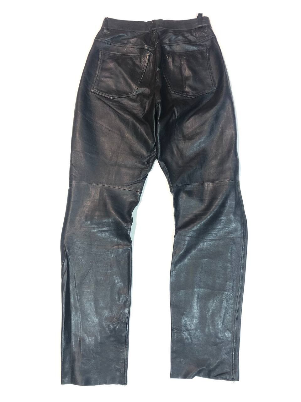 Vintage Leather Biker Pants Black
