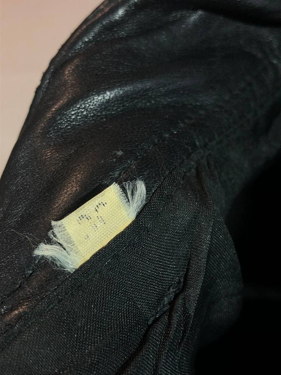 Vintage Leather Biker Pants Black