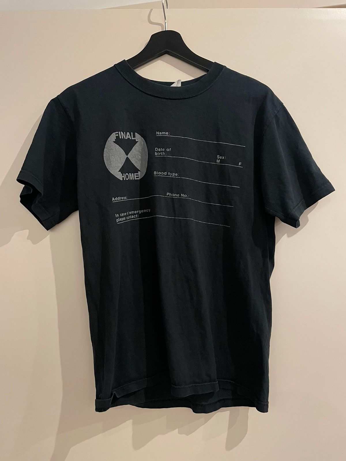 Pre-owned Final Home X Issey Miyake Vintage Final Home Tshirt Survey Spell-out In Black