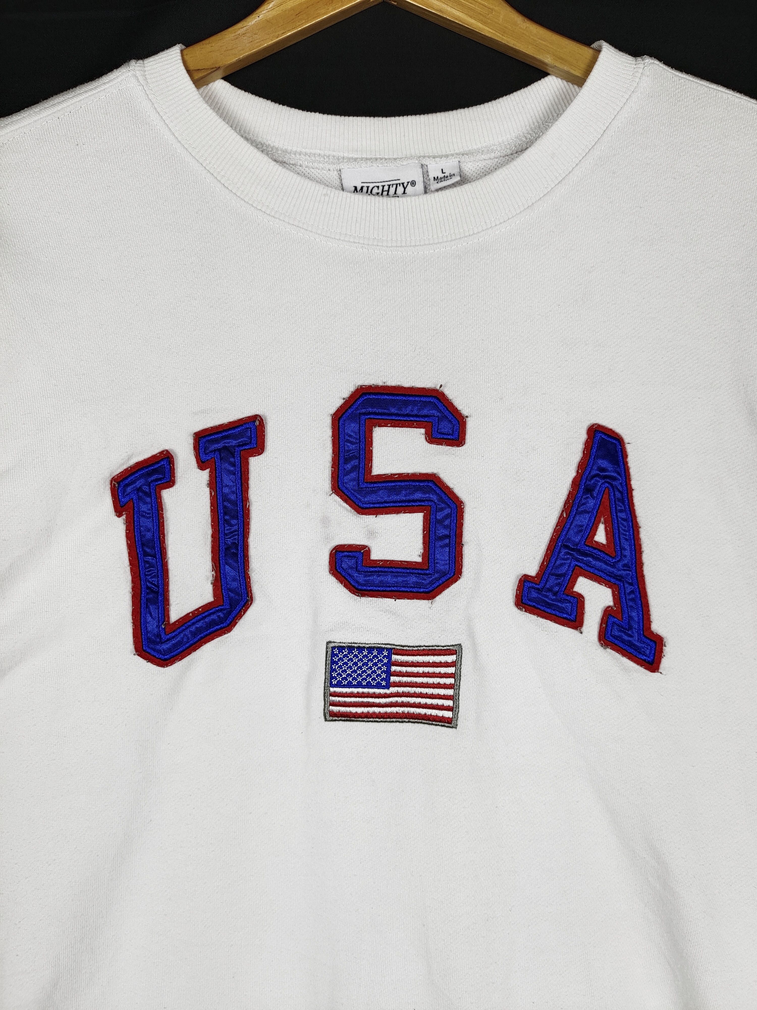 Vintage USA Sweatshirt usa flag Embroidery Spell