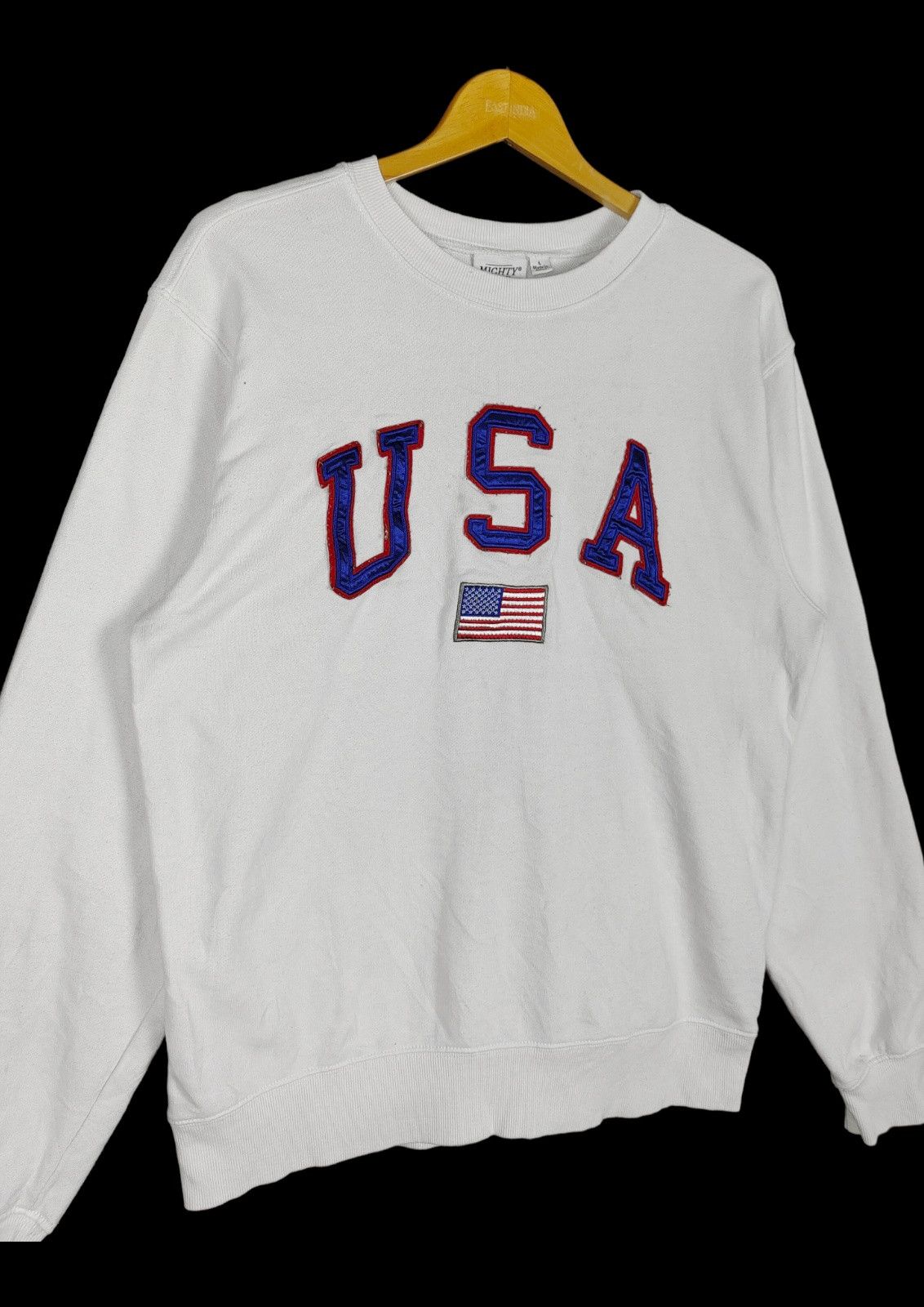 Vintage USA Sweatshirt usa flag Embroidery Spell