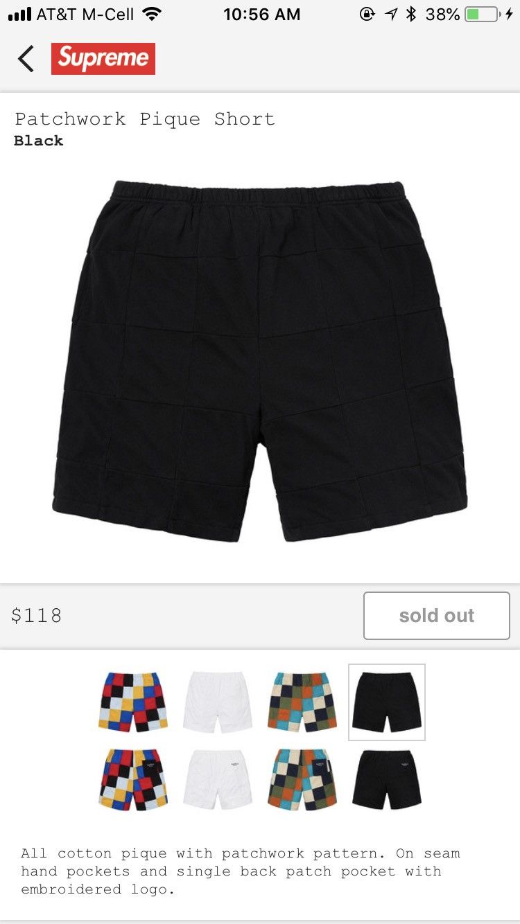 Supreme Patchwork Pique Short White