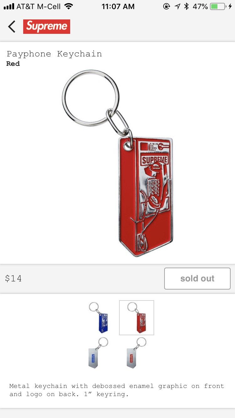 Supreme Payphone Keychain | Grailed