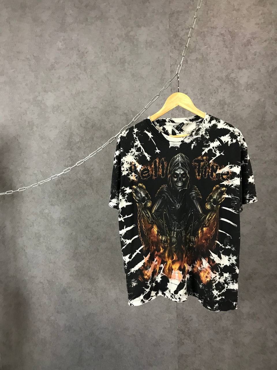 Vintage Skull skeleton vintage rock overprinted tee Size US L / EU 52-54 / 3 - 1 Thumbnail