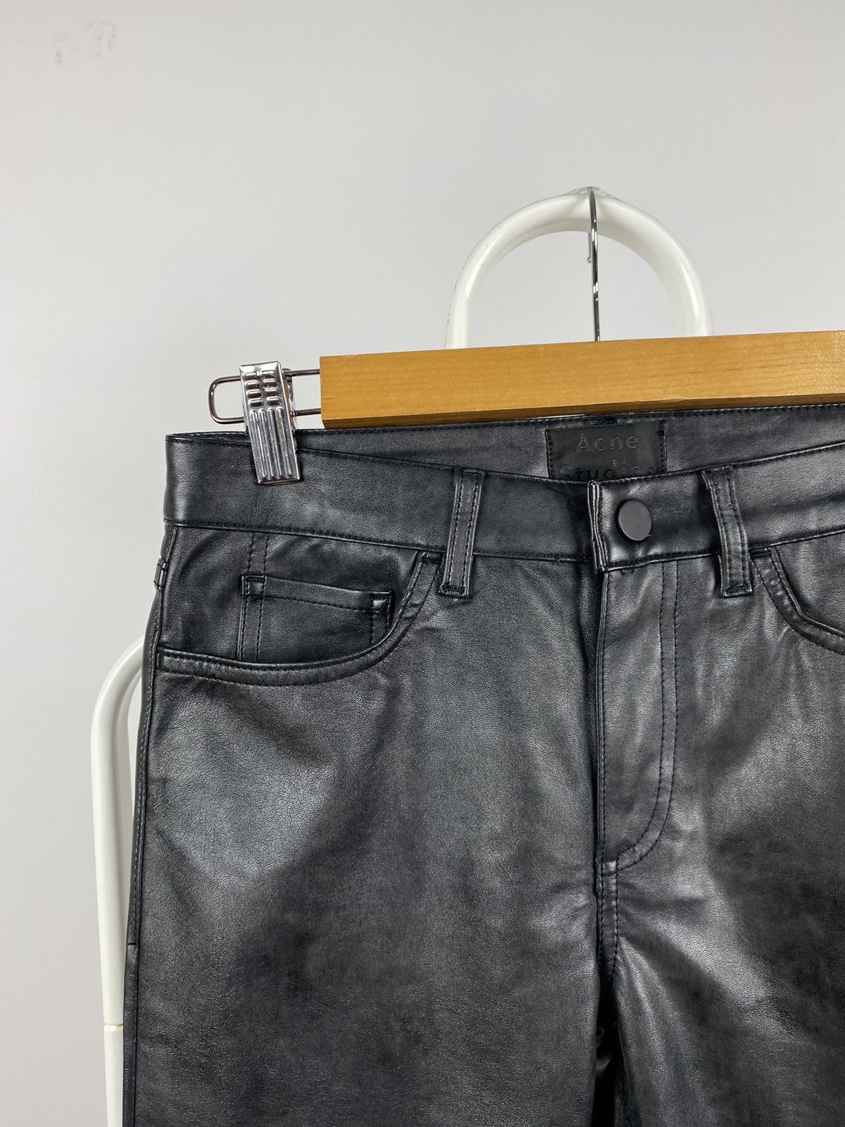 Acne Studios Women’s Acne Studios Skin 5 Fake Leather Leggings Size 25" / US 0 / IT 36 - 3 Thumbnail