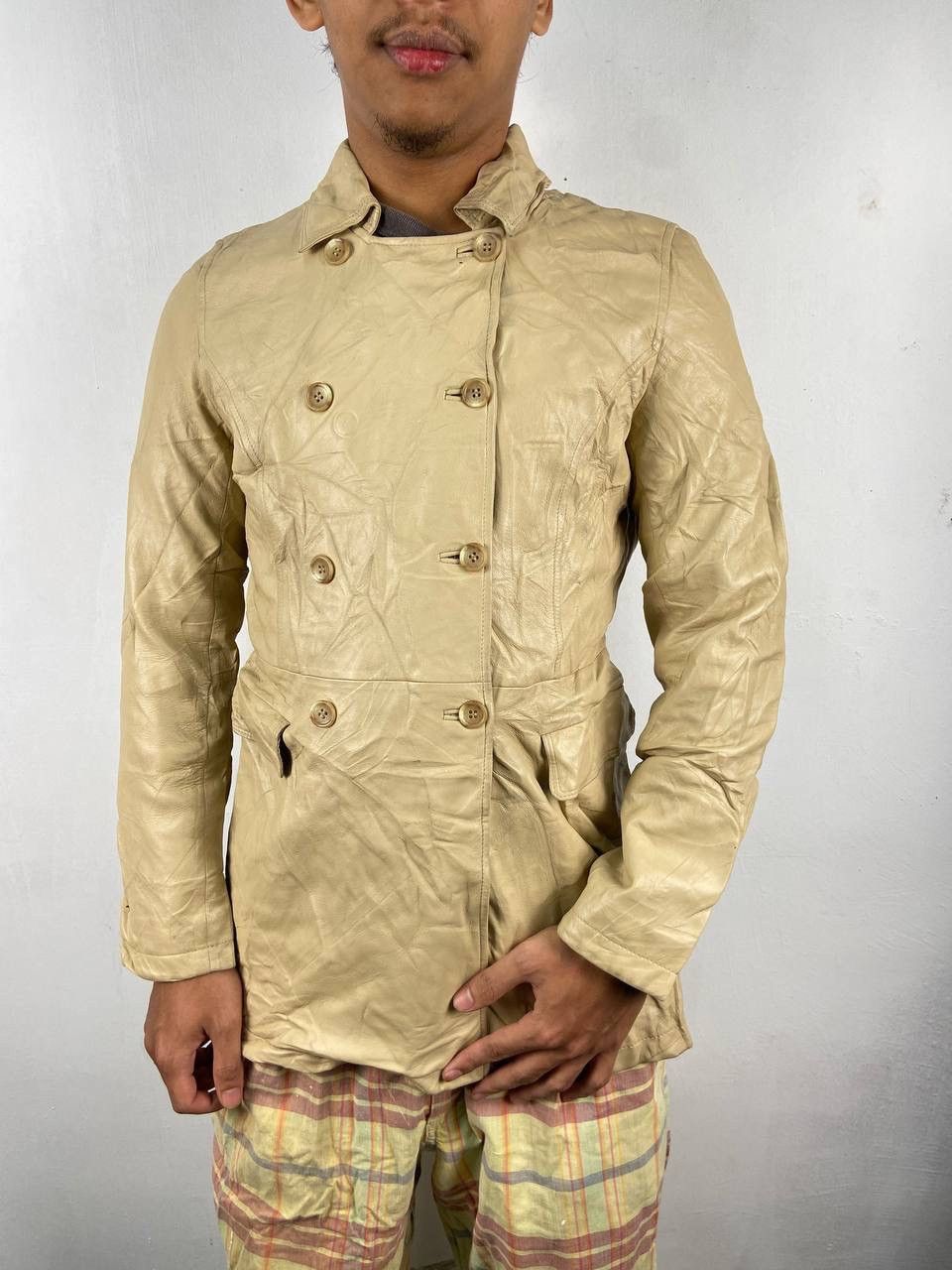 PPFM Vintage Japanese Brand PPFM Leather Jacket Coat Parka Size US S / EU 44-46 / 1 - 1 Thumbnail