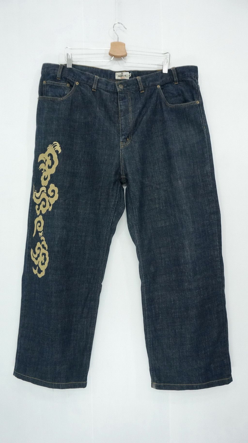 Japanese Brand 🔥 KARAKURI TAMASHII Fujin Raijin Rare Size Denim Size US 43 - 2 Thumbnail