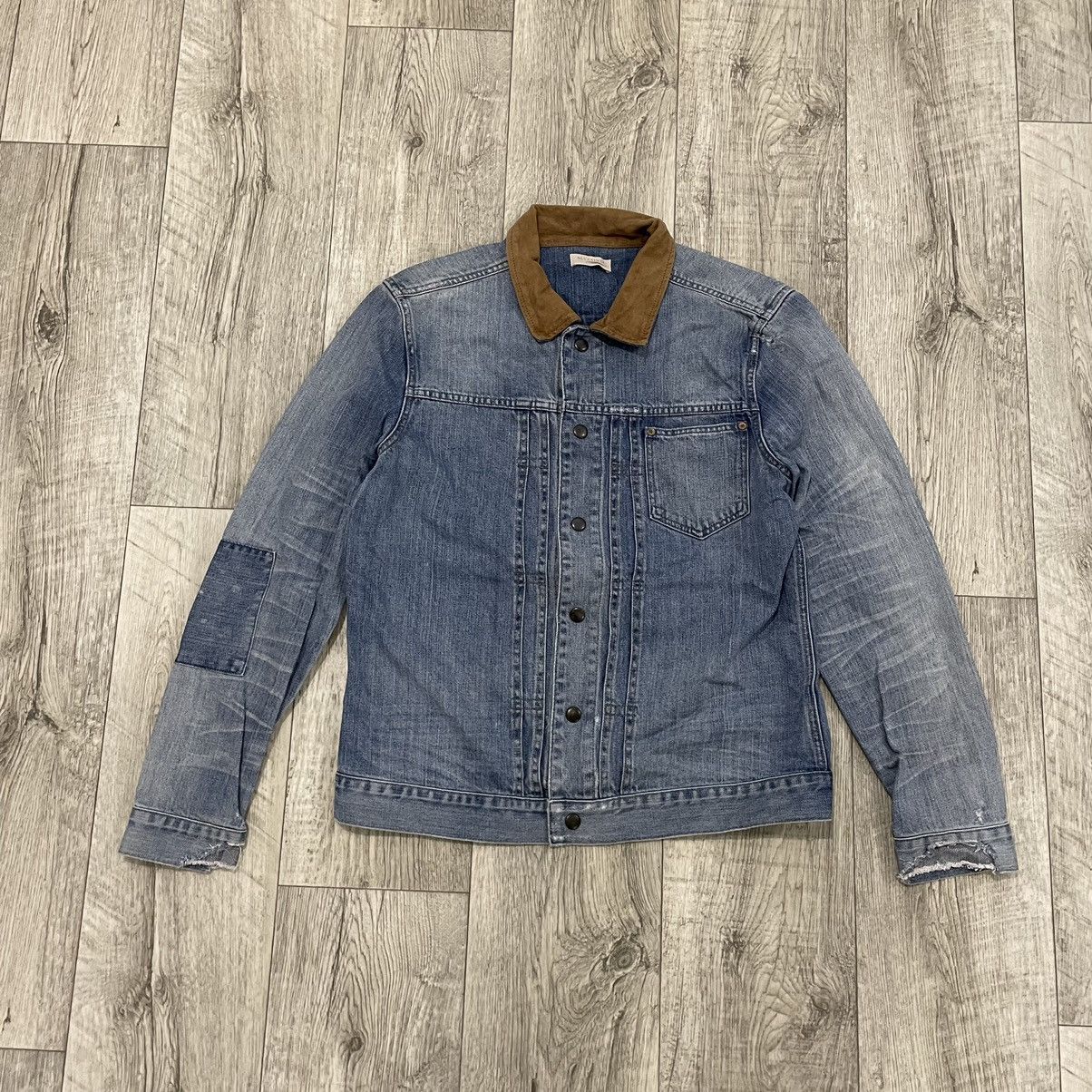 DISTRESSED DENIM ALLSAINTS Y2K JEANS JACKET BOMBER JAPAN