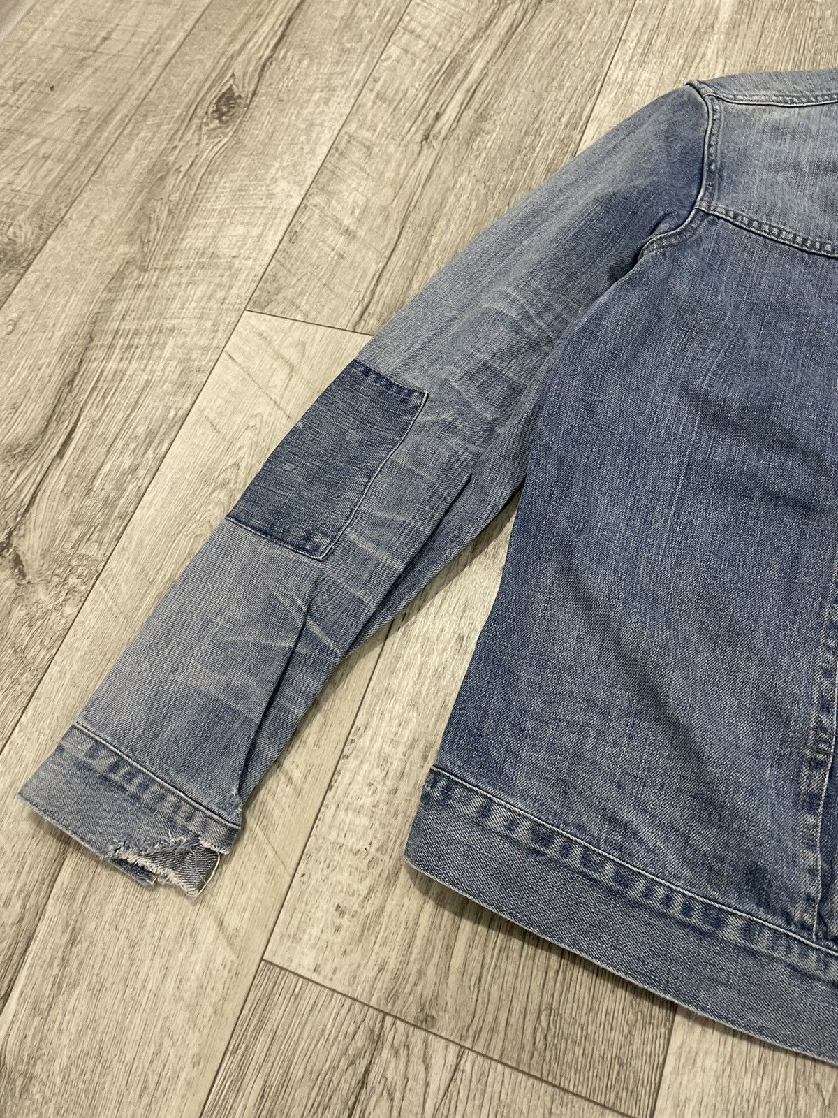 DISTRESSED DENIM ALLSAINTS Y2K JEANS JACKET BOMBER JAPAN