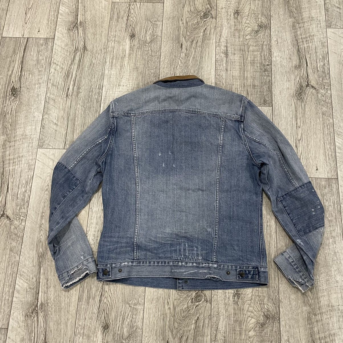 DISTRESSED DENIM ALLSAINTS Y2K JEANS JACKET BOMBER JAPAN