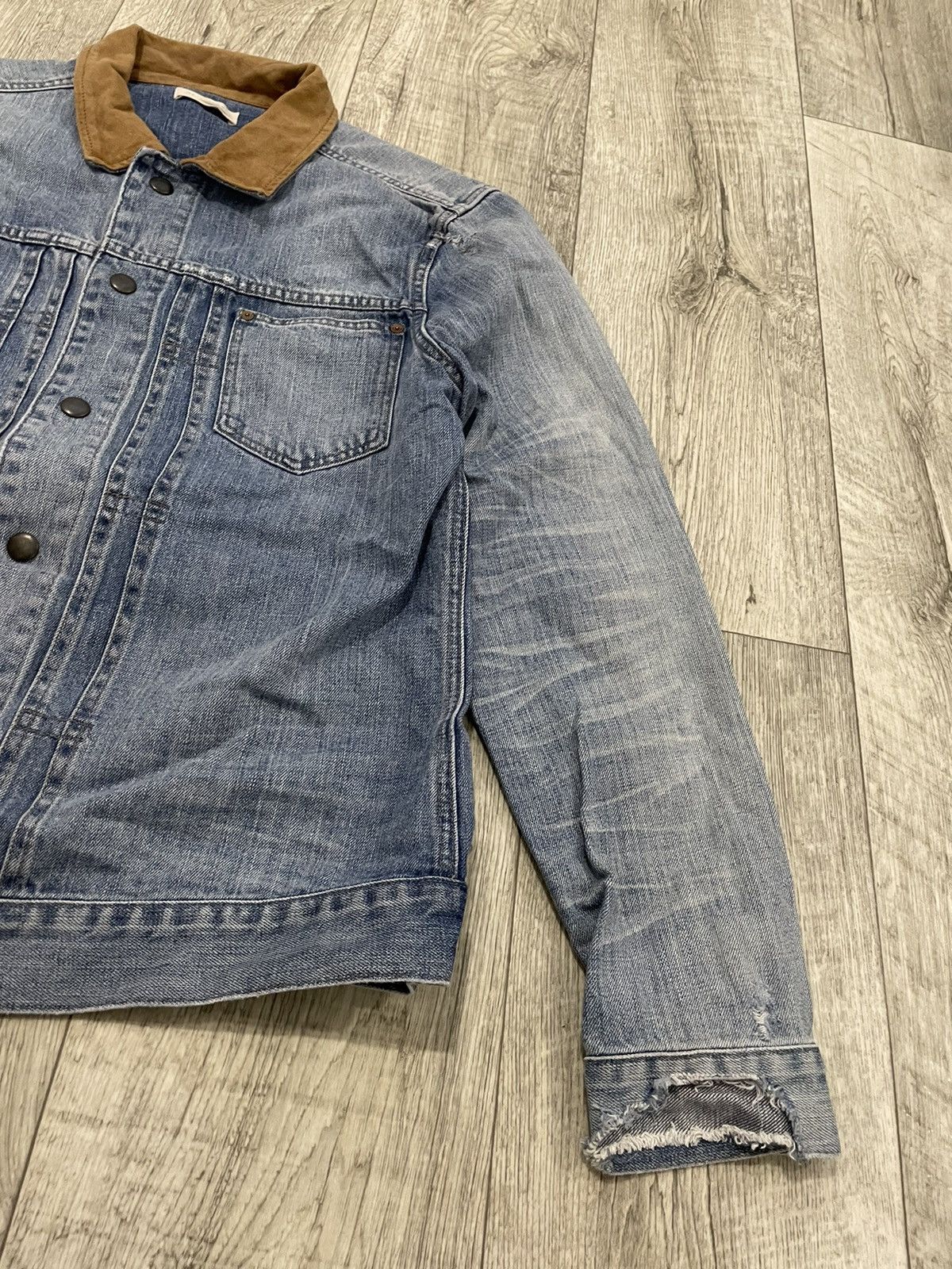 DISTRESSED DENIM ALLSAINTS Y2K JEANS JACKET BOMBER JAPAN