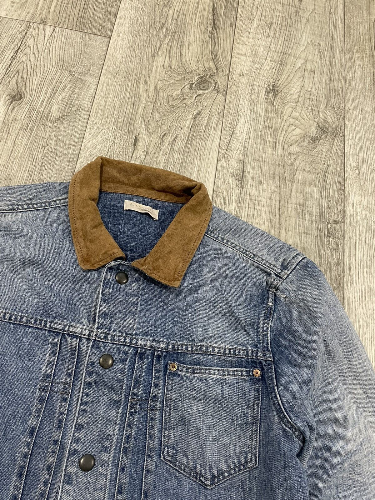 DISTRESSED DENIM ALLSAINTS Y2K JEANS JACKET BOMBER JAPAN