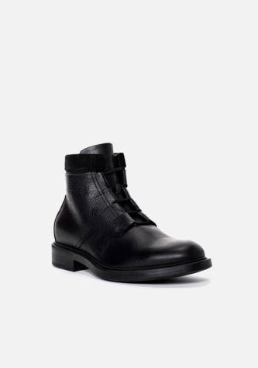 John Elliott Black Leather Combat Boots Grailed