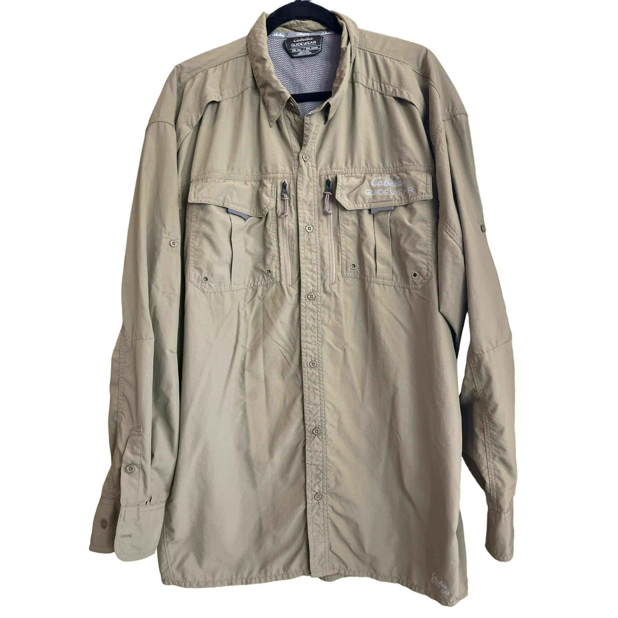 Cabelas Guidewear Short Sleeve 4Most UPF 50 Repel Shield Gray