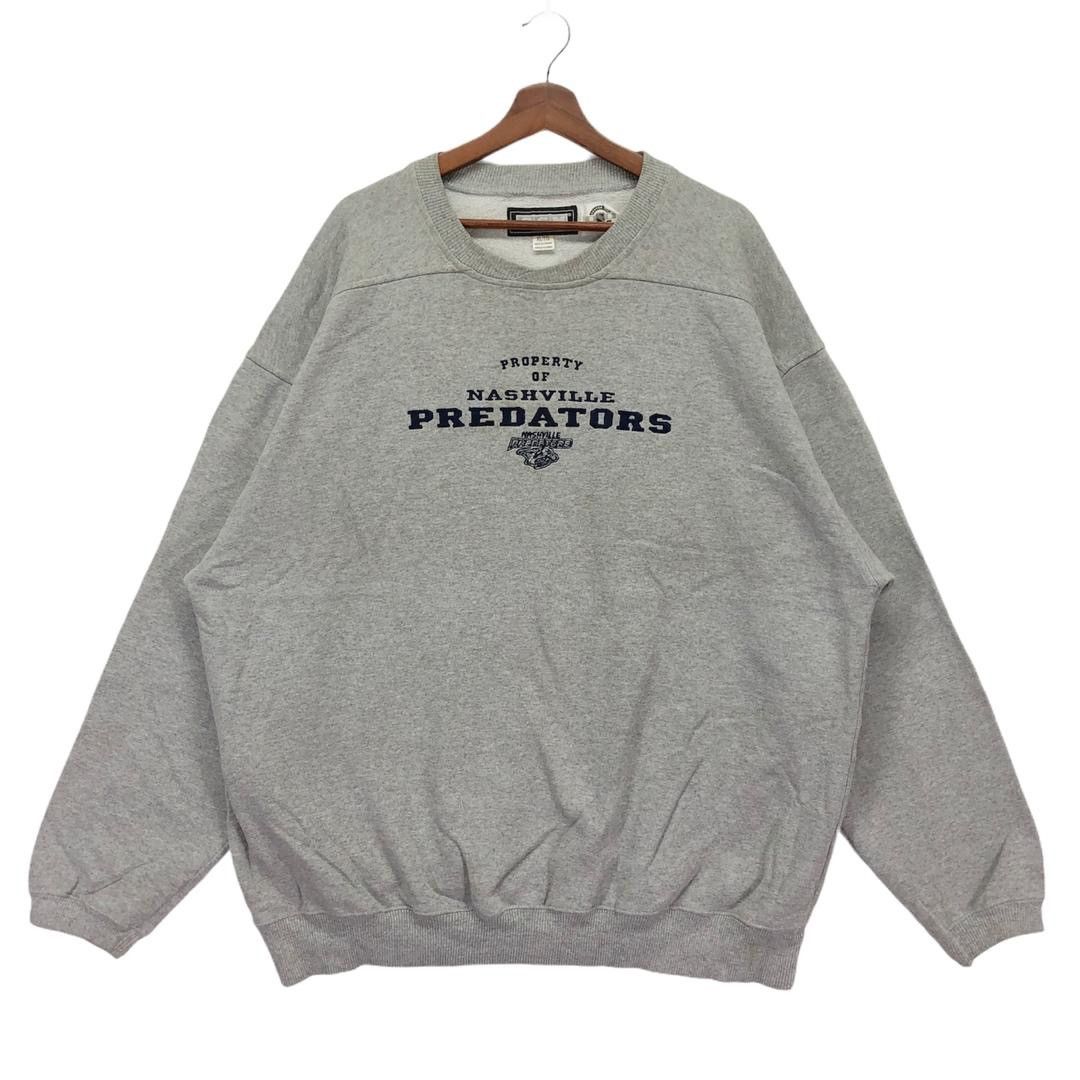 NHL × Vintage Vintage CCM Nashville Predators NHL Crewneck Size US XL / EU 56 / 4 - 1 Thumbnail
