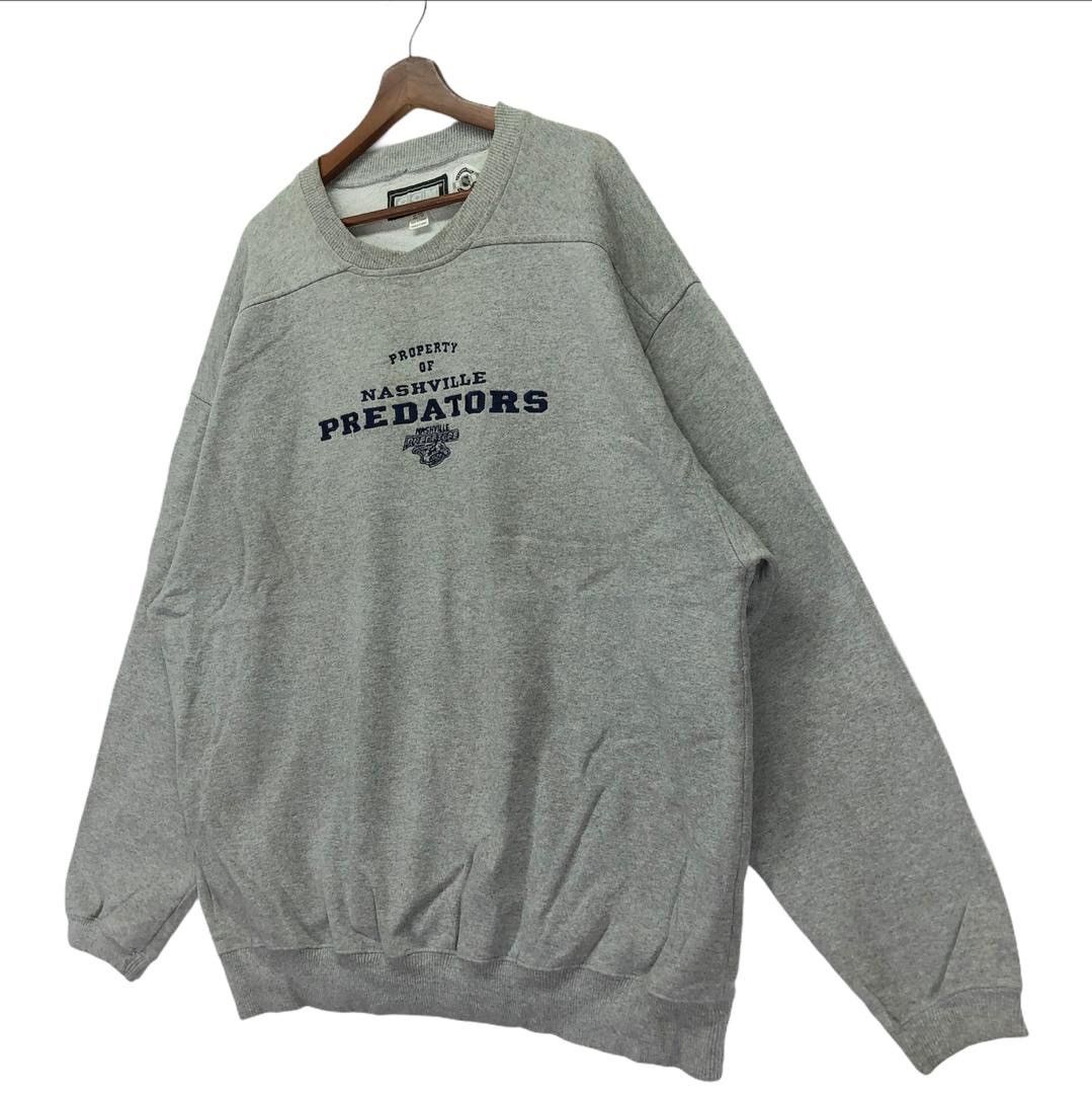 NHL × Vintage Vintage CCM Nashville Predators NHL Crewneck Size US XL / EU 56 / 4 - 2 Thumbnail